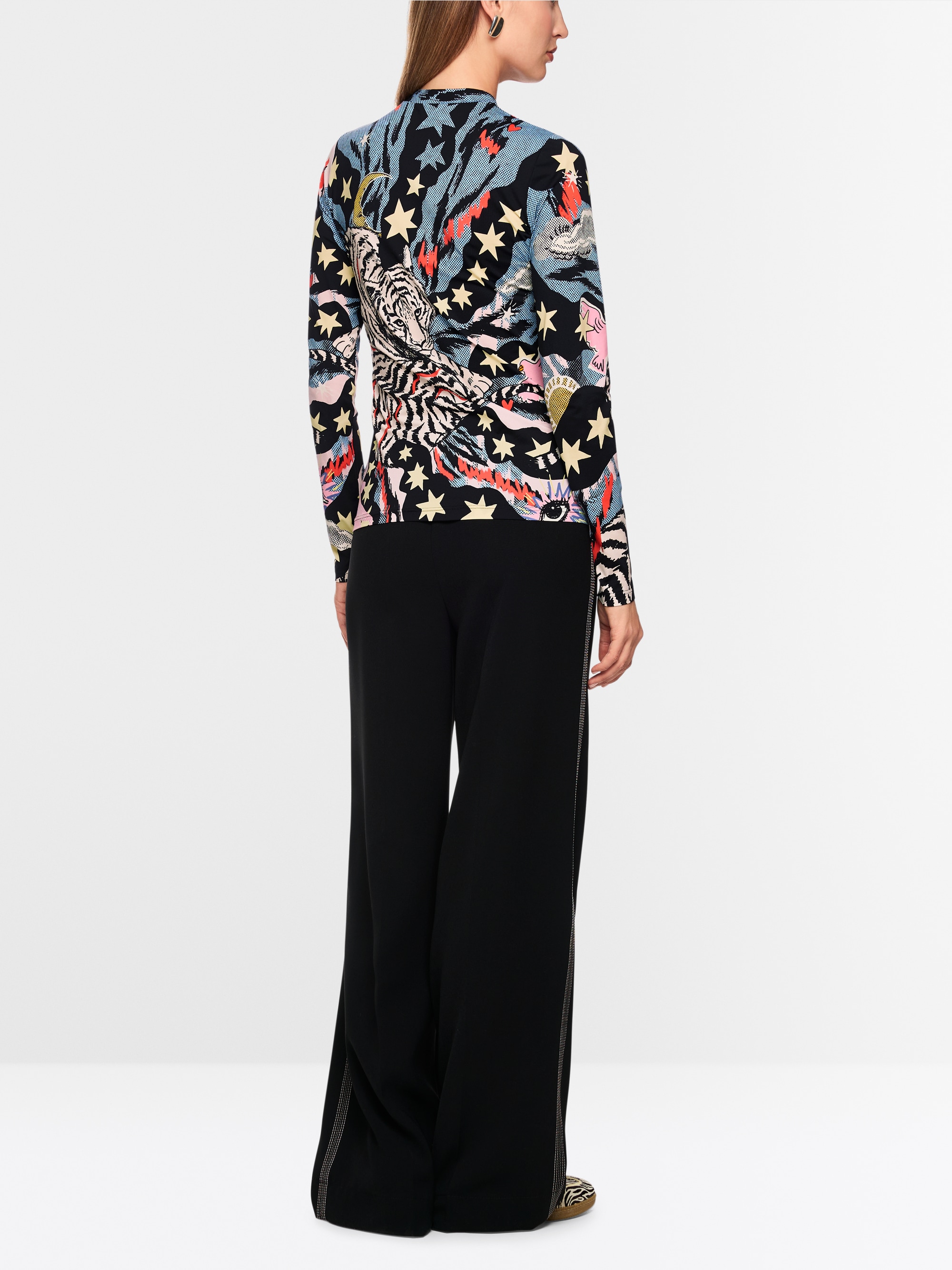 T-shirt à manches longues avec imprimé bande dessinée