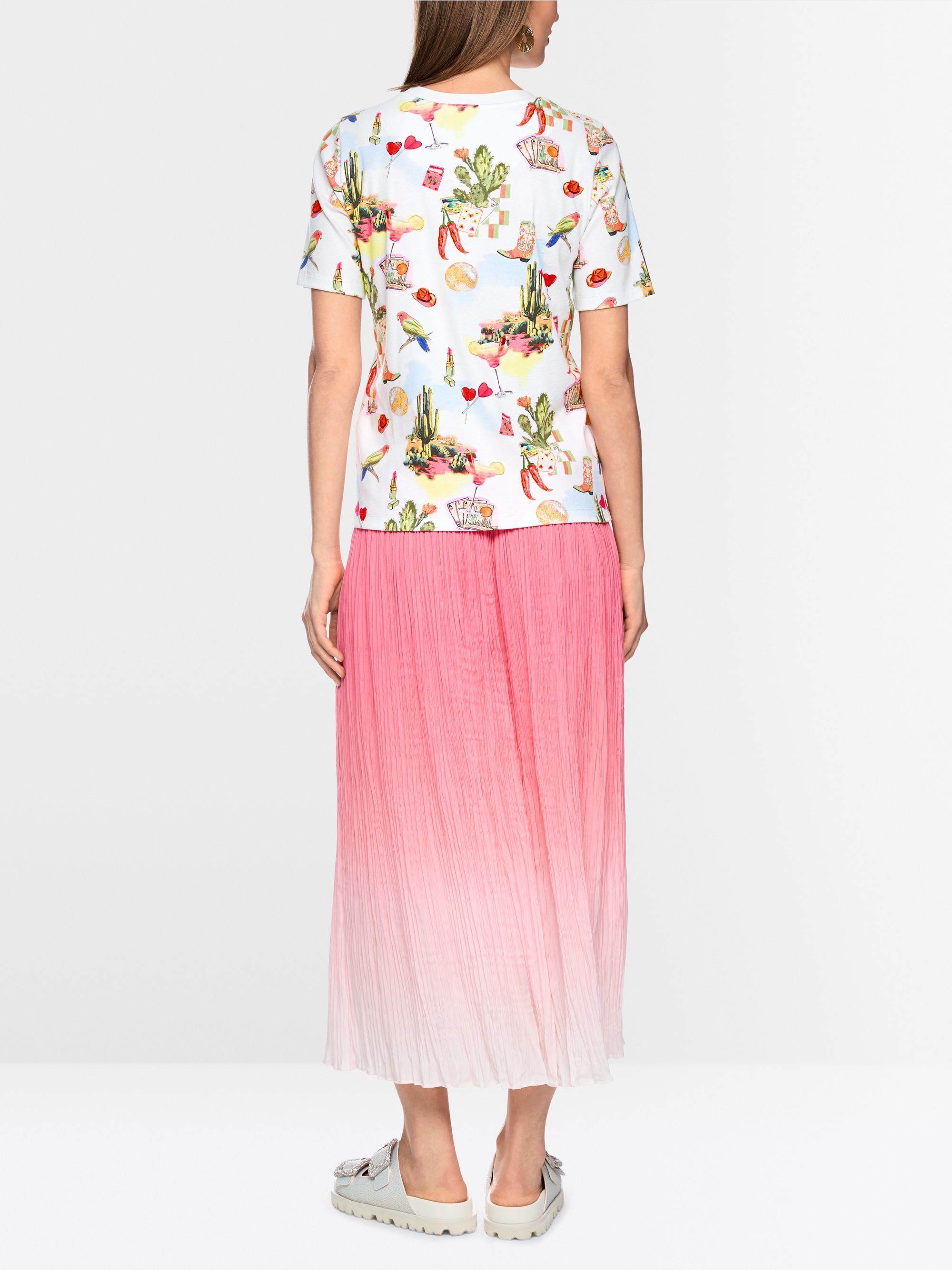 Round neck T-shirt with all-over print