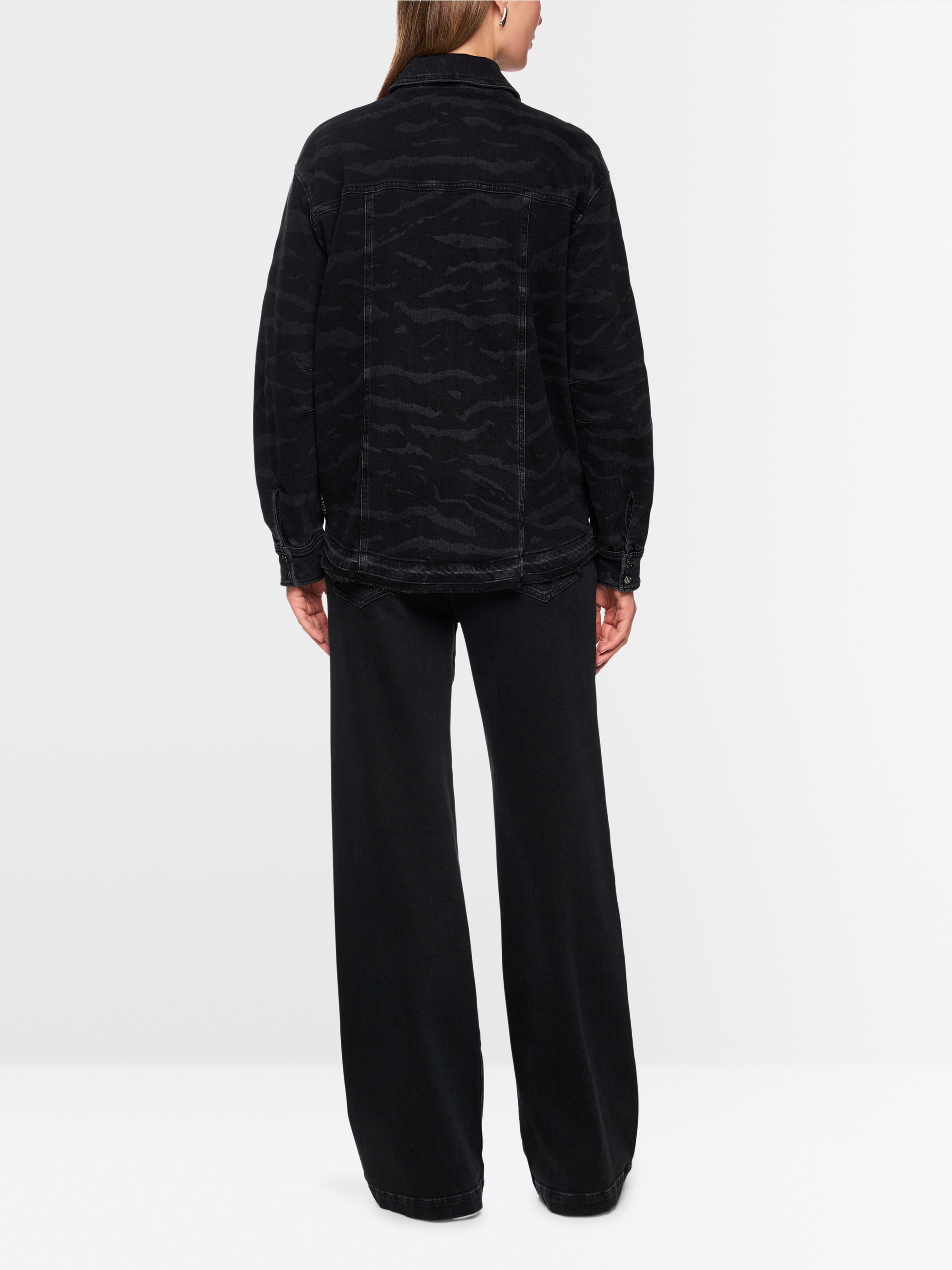 Chemisier en denim avec imprimé animalier