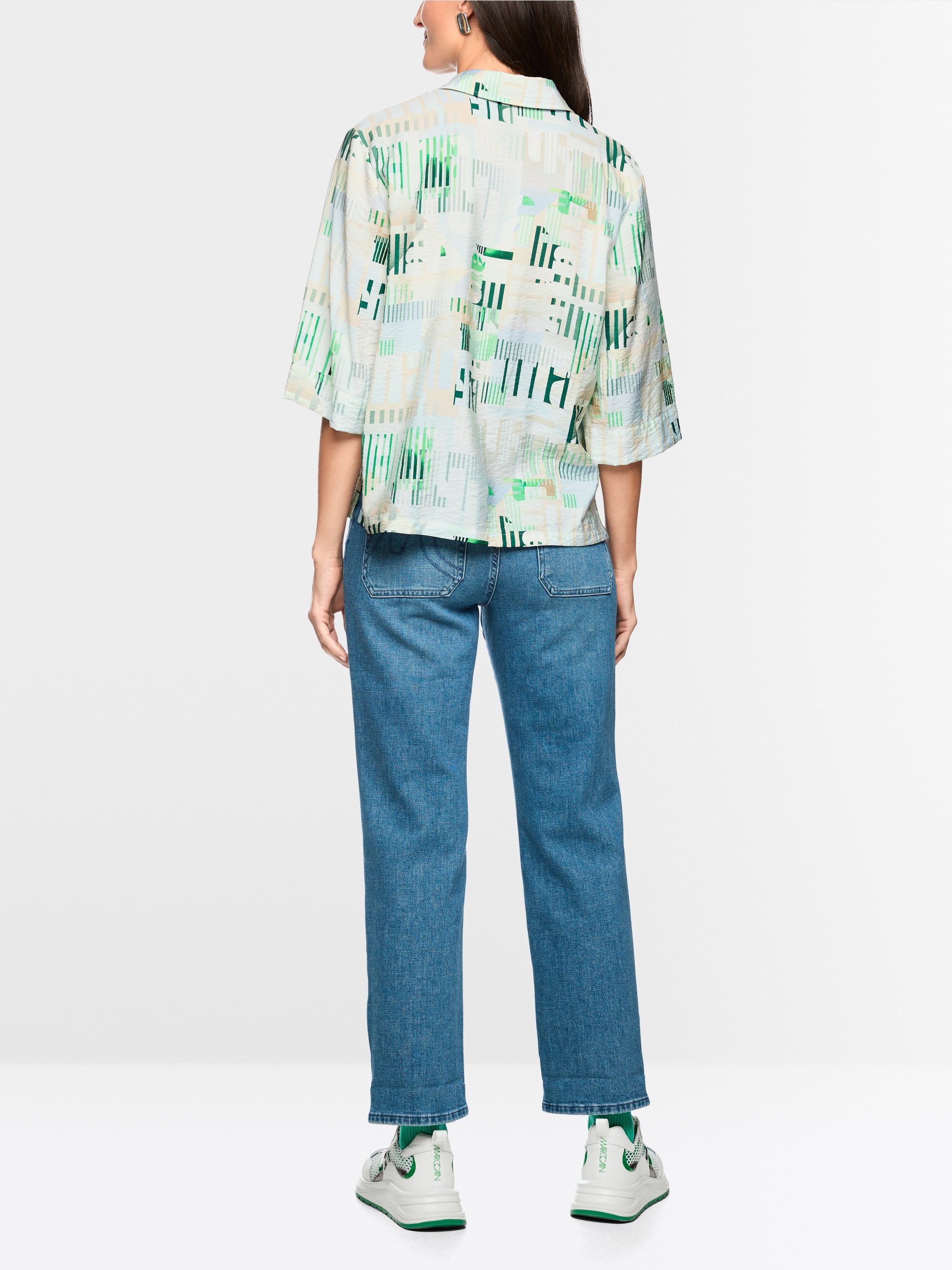 ‘Rethink Together’ printed blouse