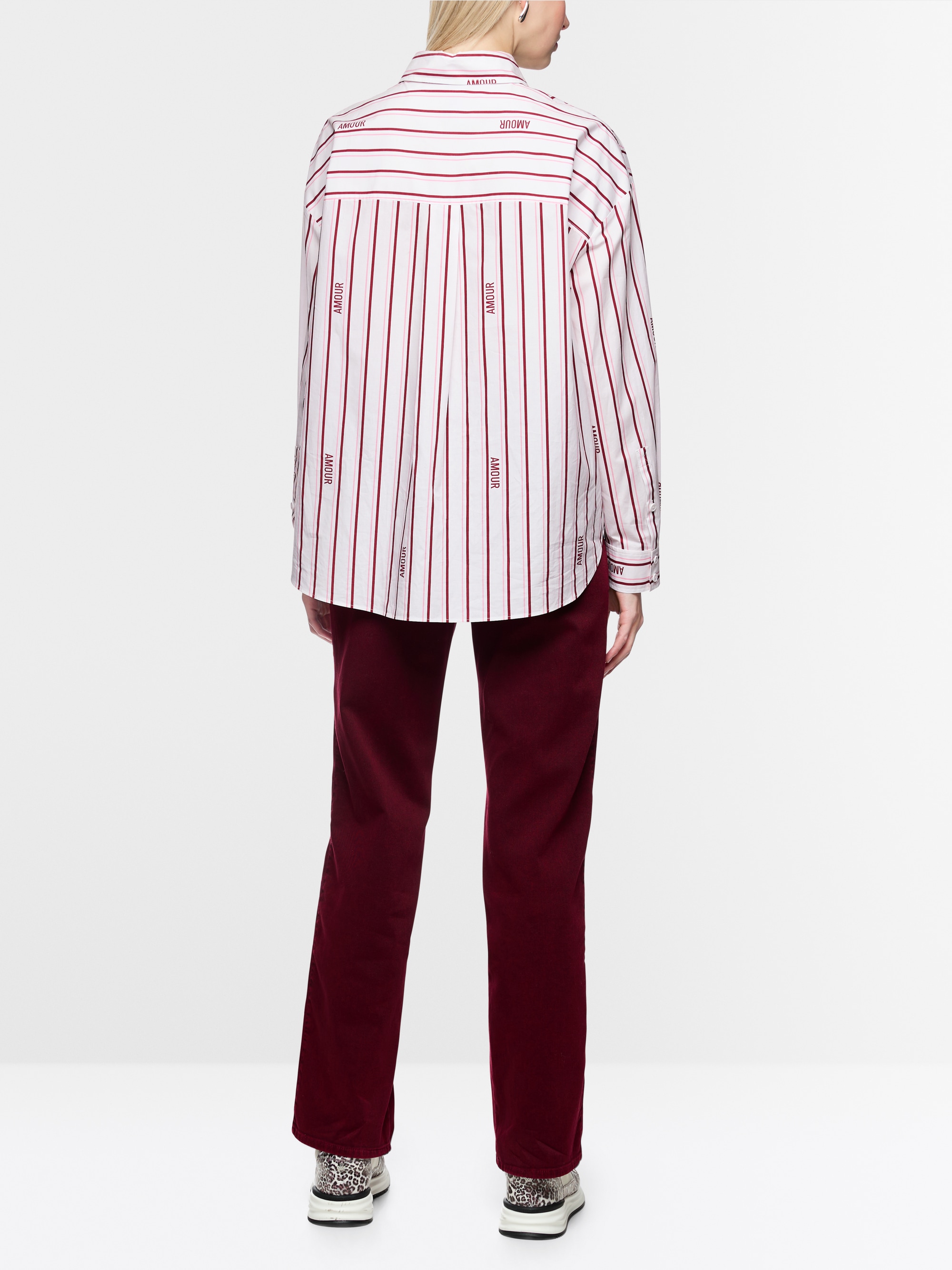 ‘Rethink Together’ striped blouse