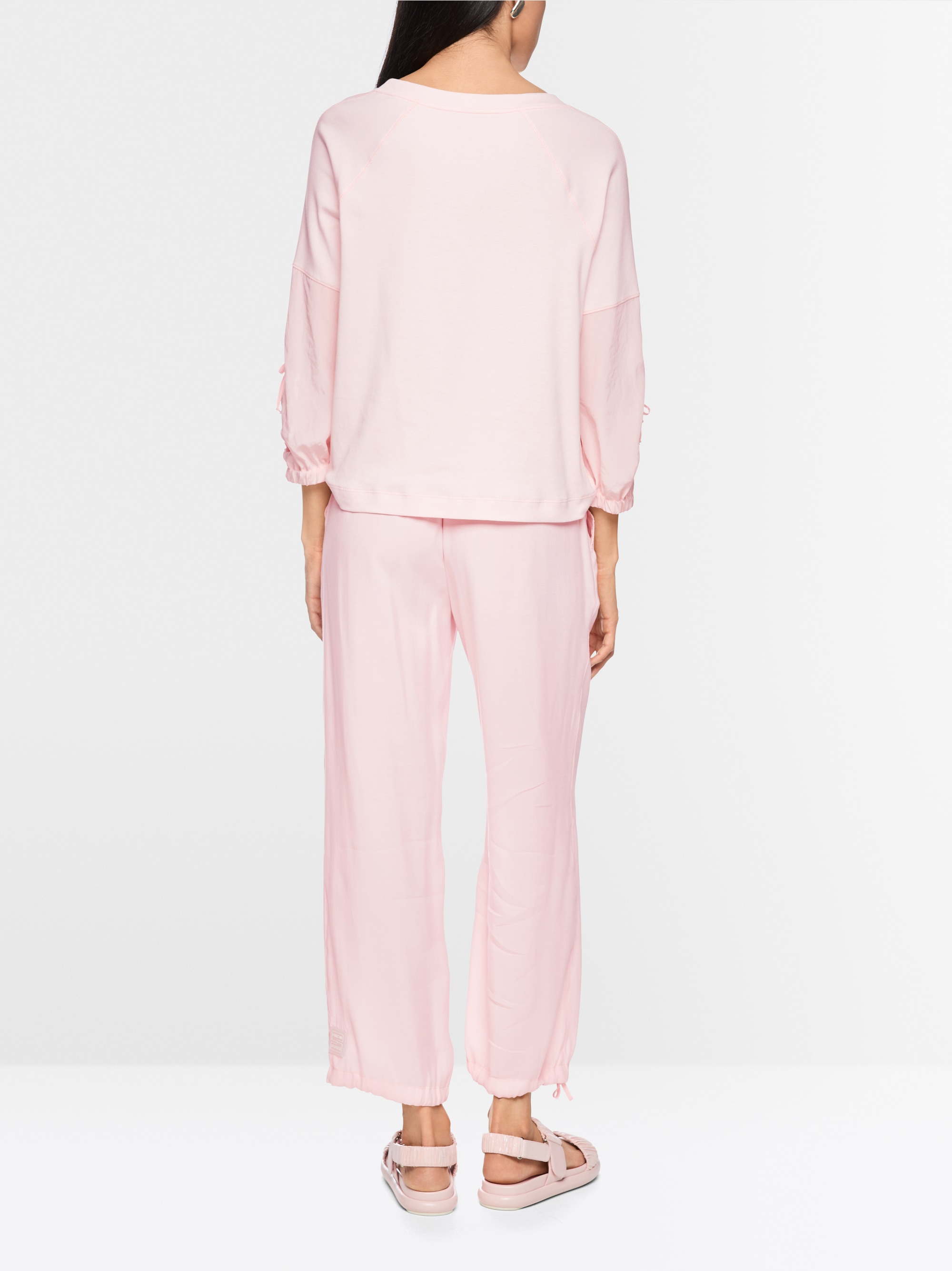 Blouse shirt in a mix of materials