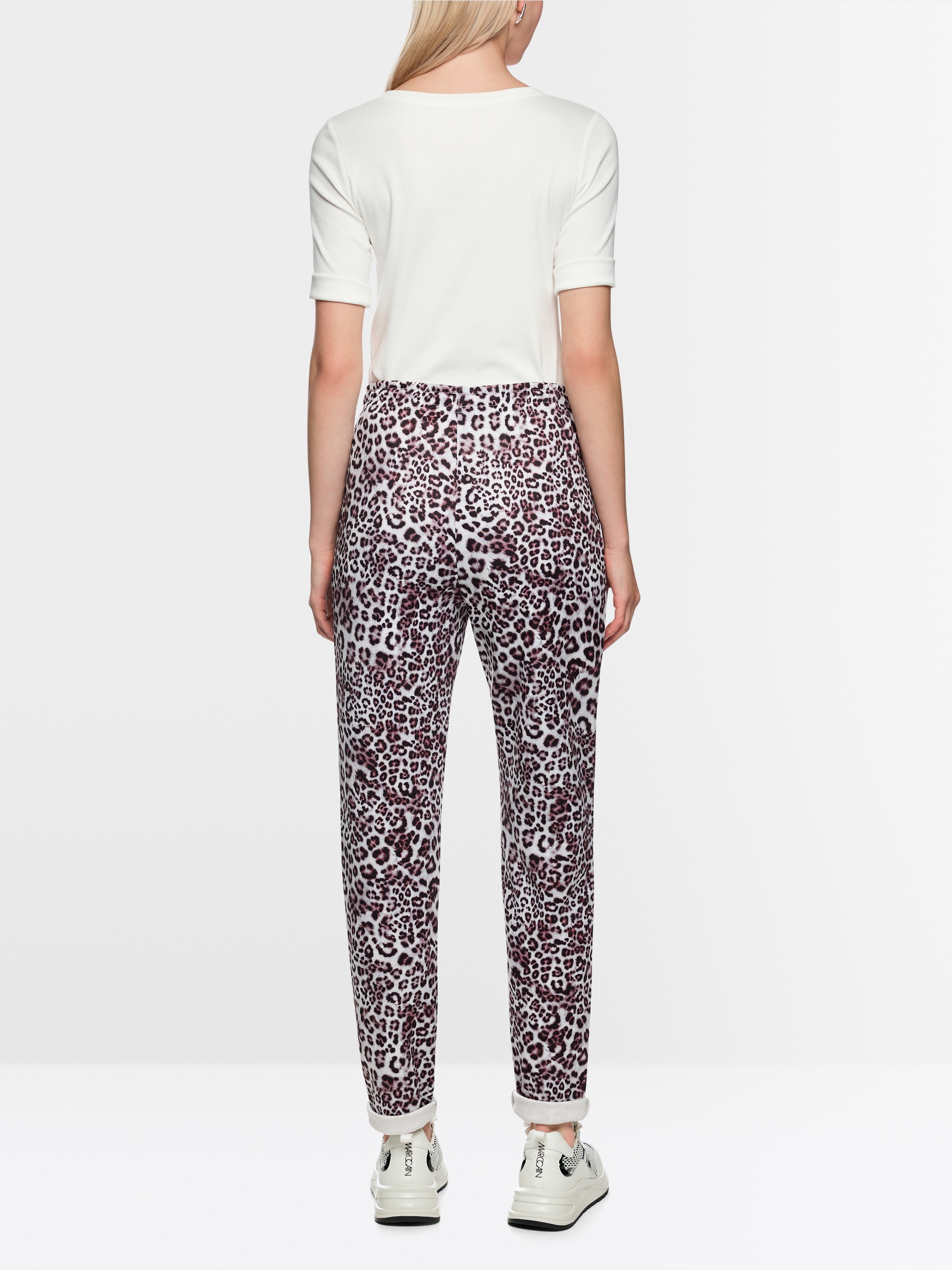FOCHA trousers with leopard print