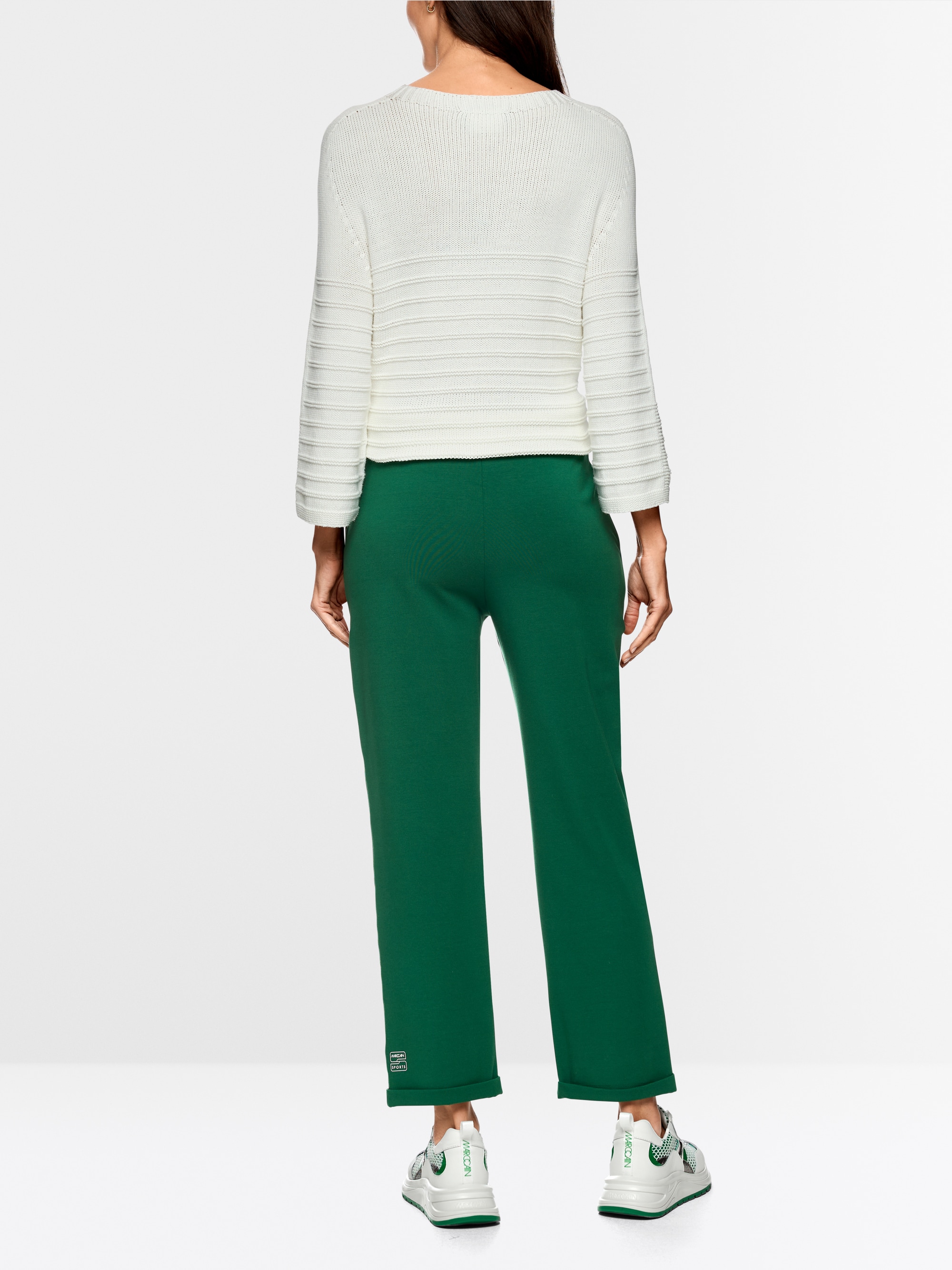 FRIA pull-on trousers in cotton blend