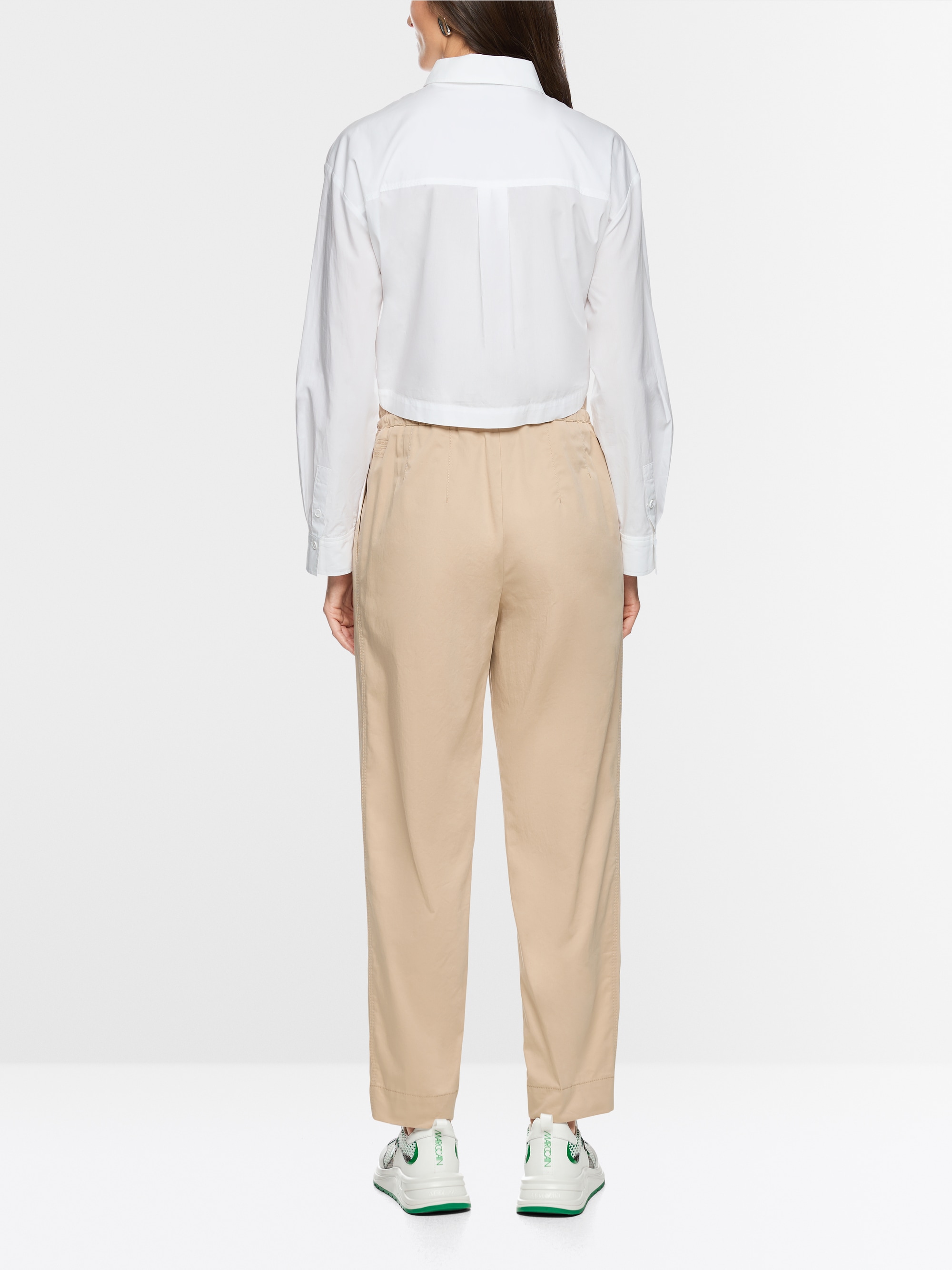 FAQUS paperbag trousers with high waist