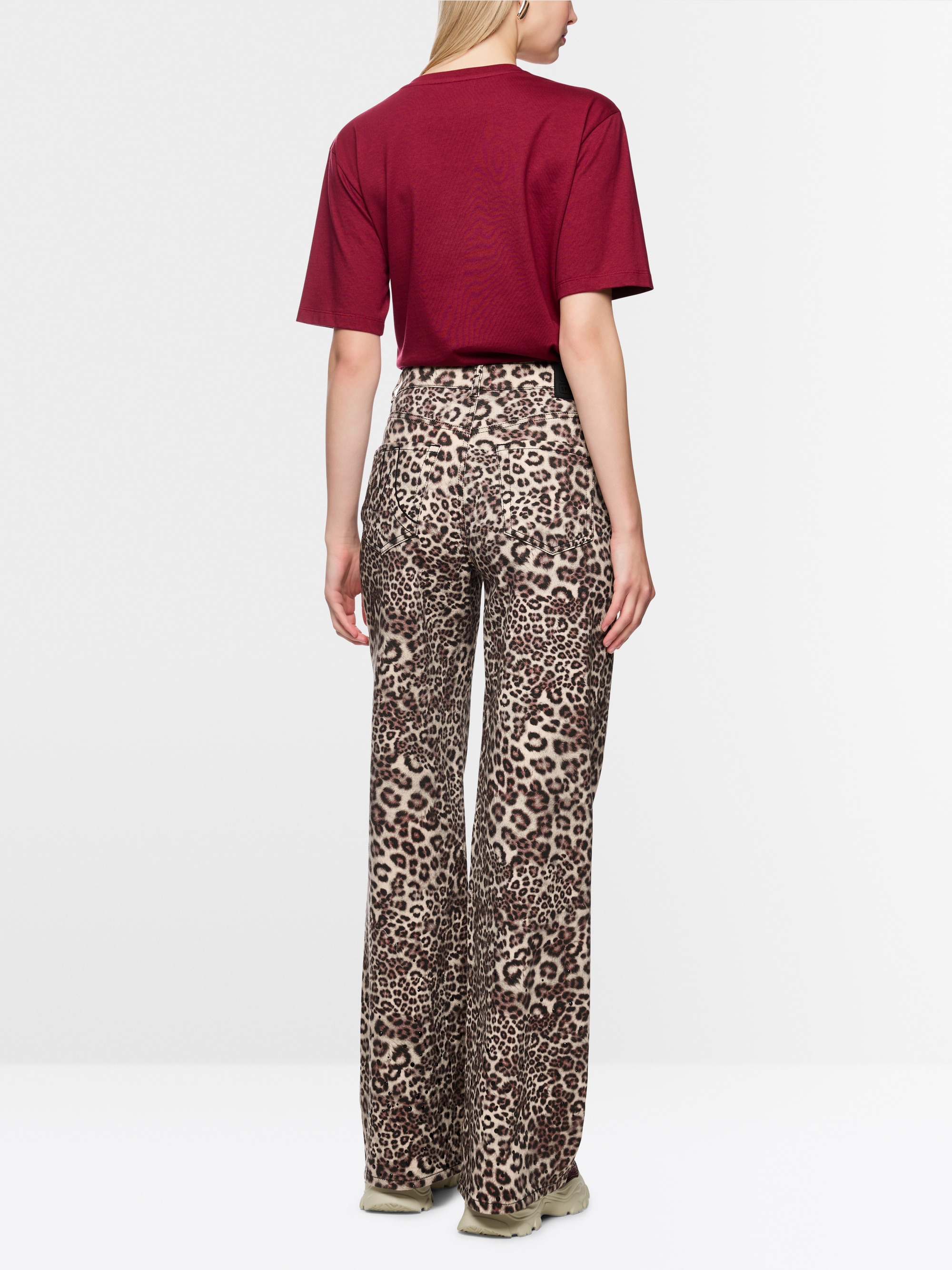 WARRI jeans with leopard print