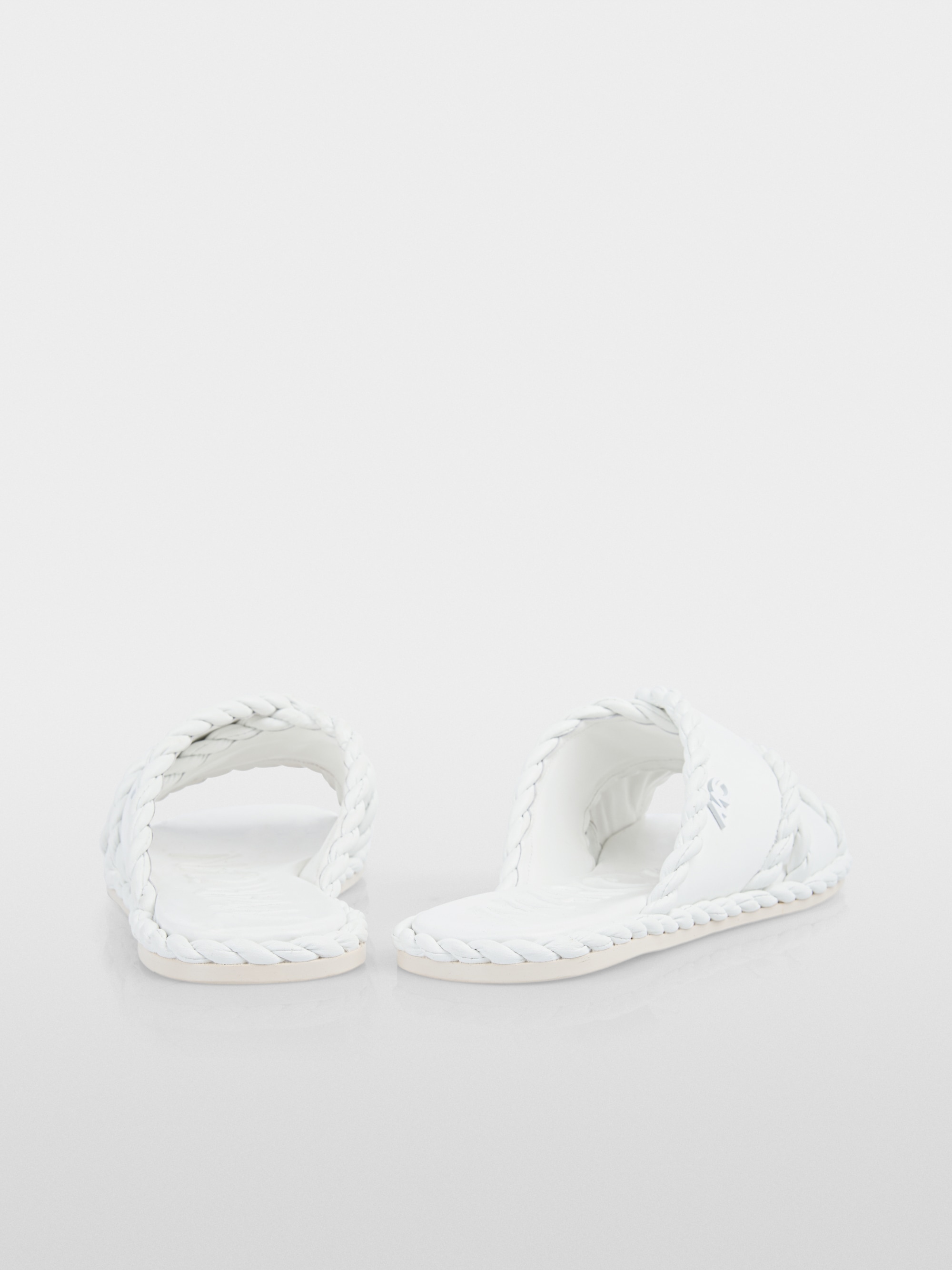 Flat mules with cord detail