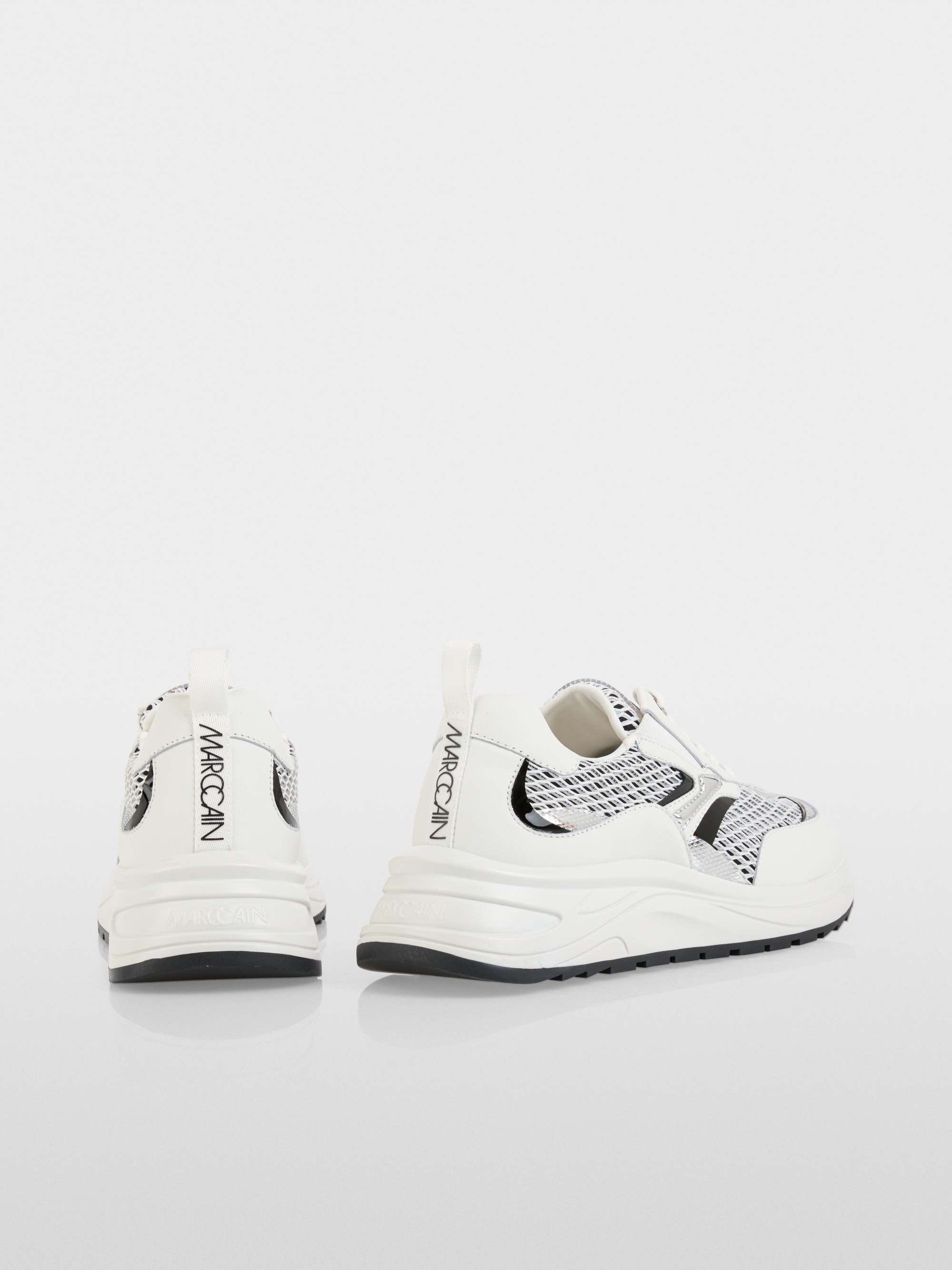 Trainers in a mix of materials