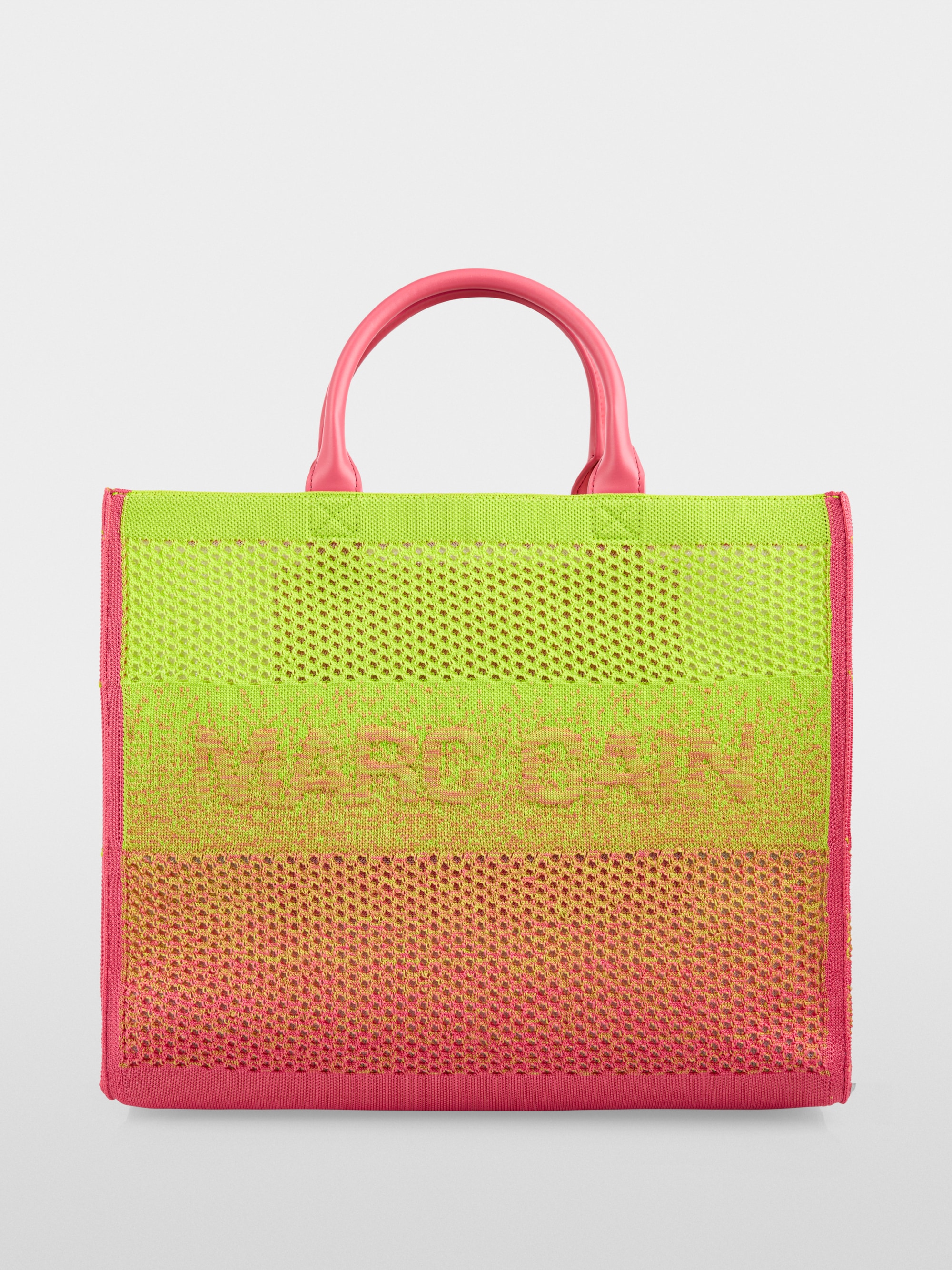 Knitted shopper bag with dégradé effect