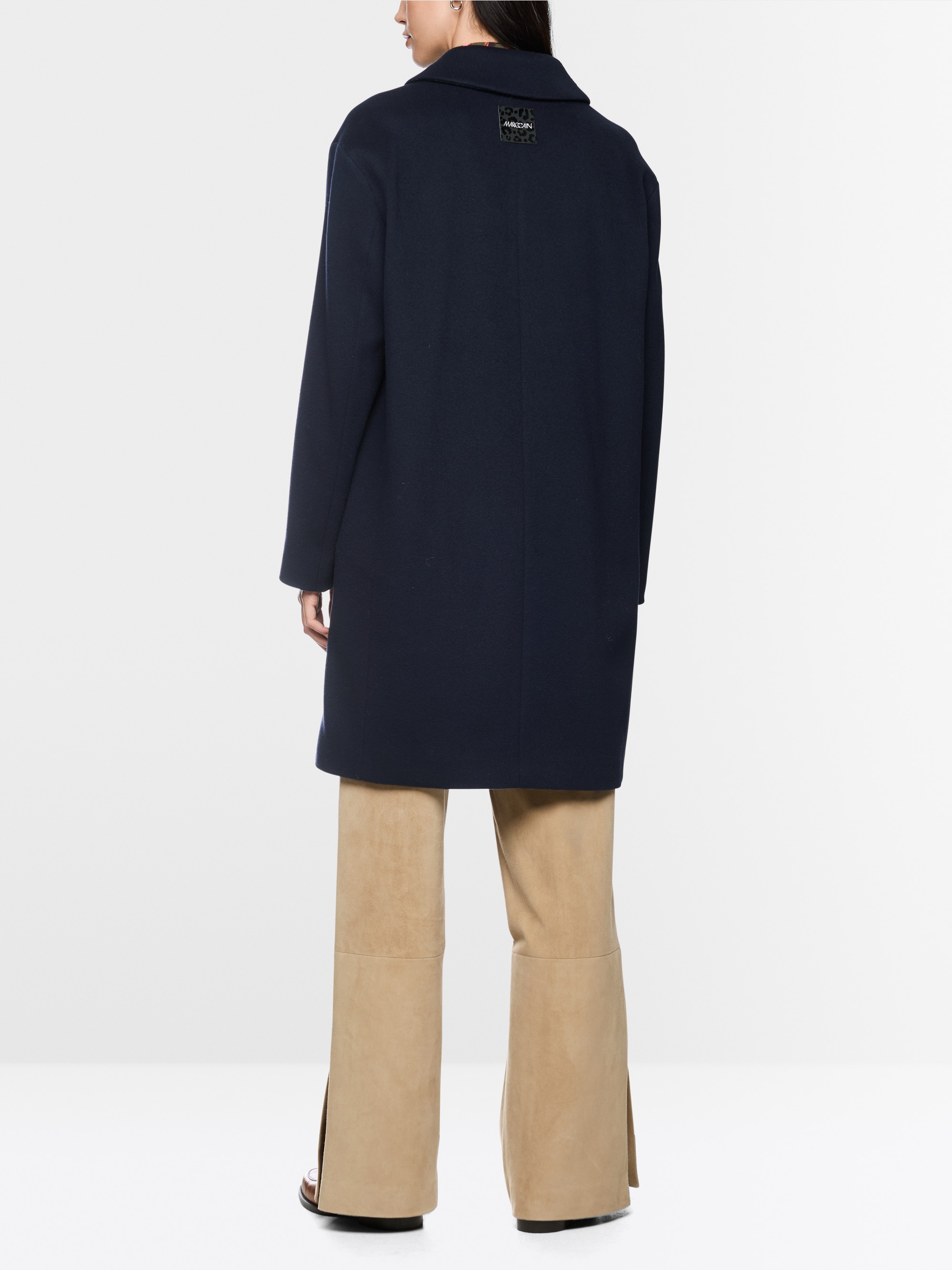 Coat in new wool with cashmere