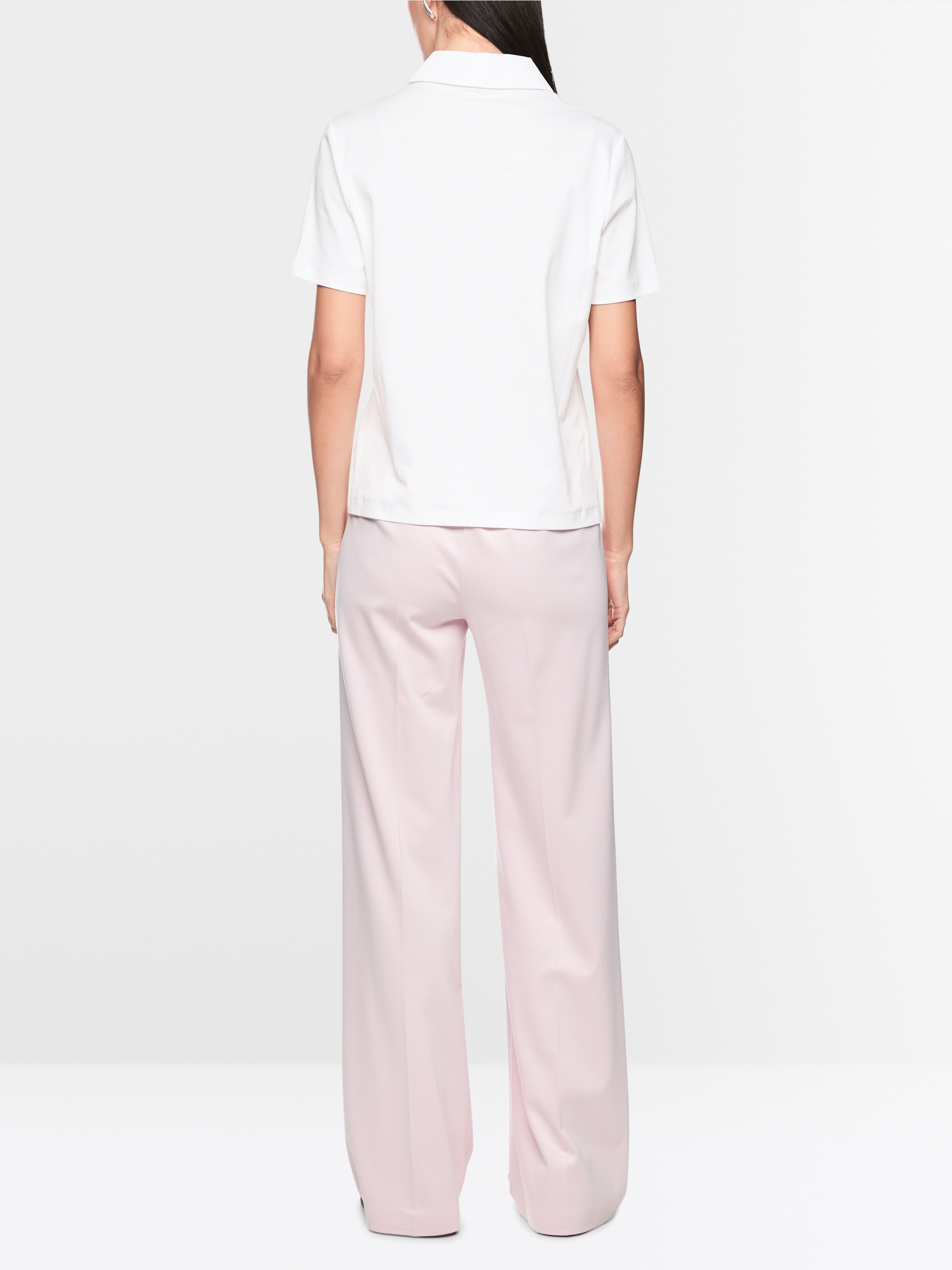 Stretch cotton polo shirt