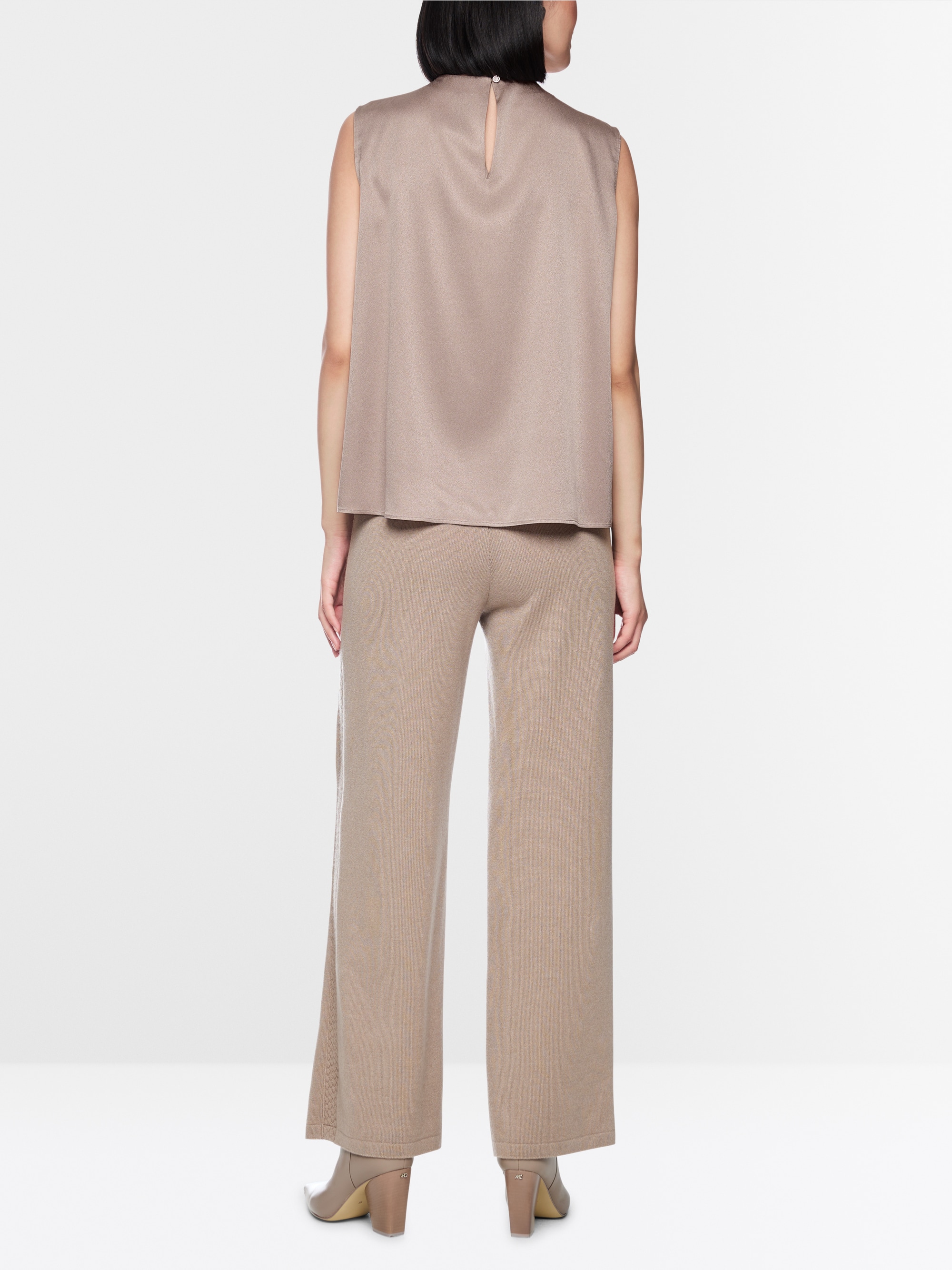 Gathered silk top