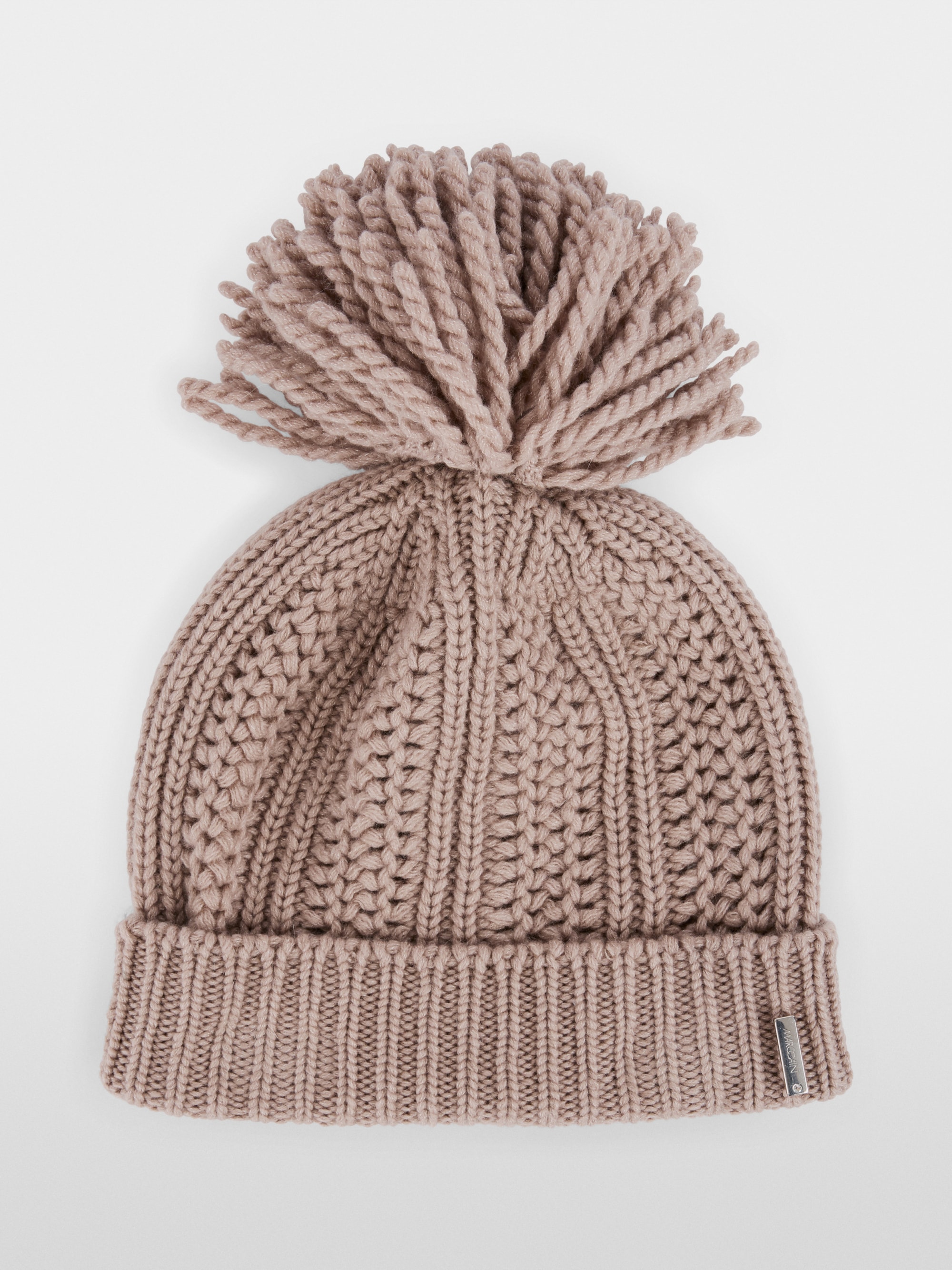 ‘Knitted in Germany’ pom-pom hat