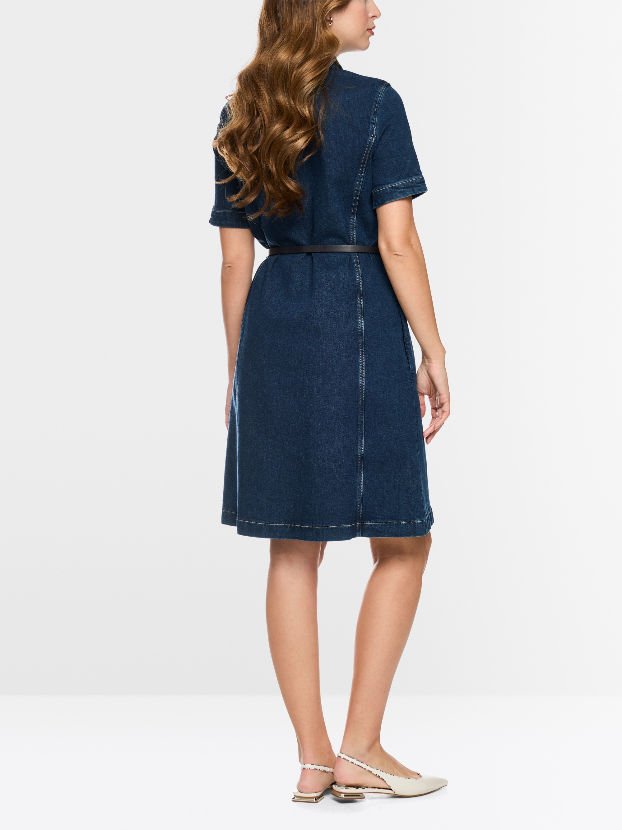 Short denim dress