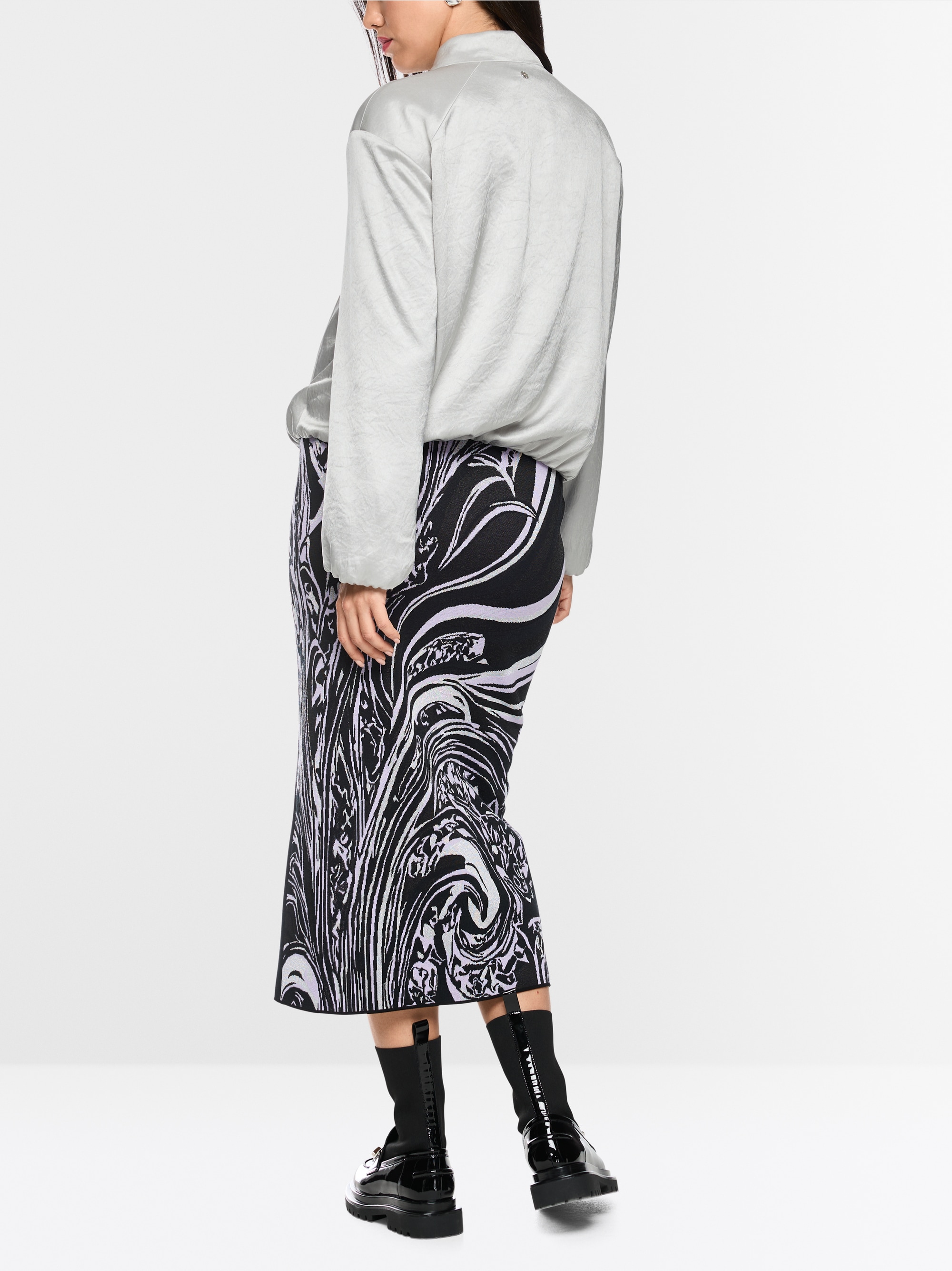 Satin-effect blouson jacket