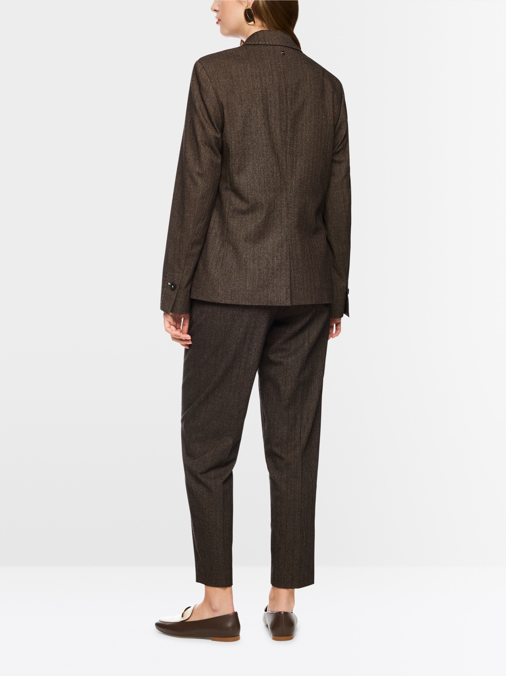 Blazer with herringbone pattern