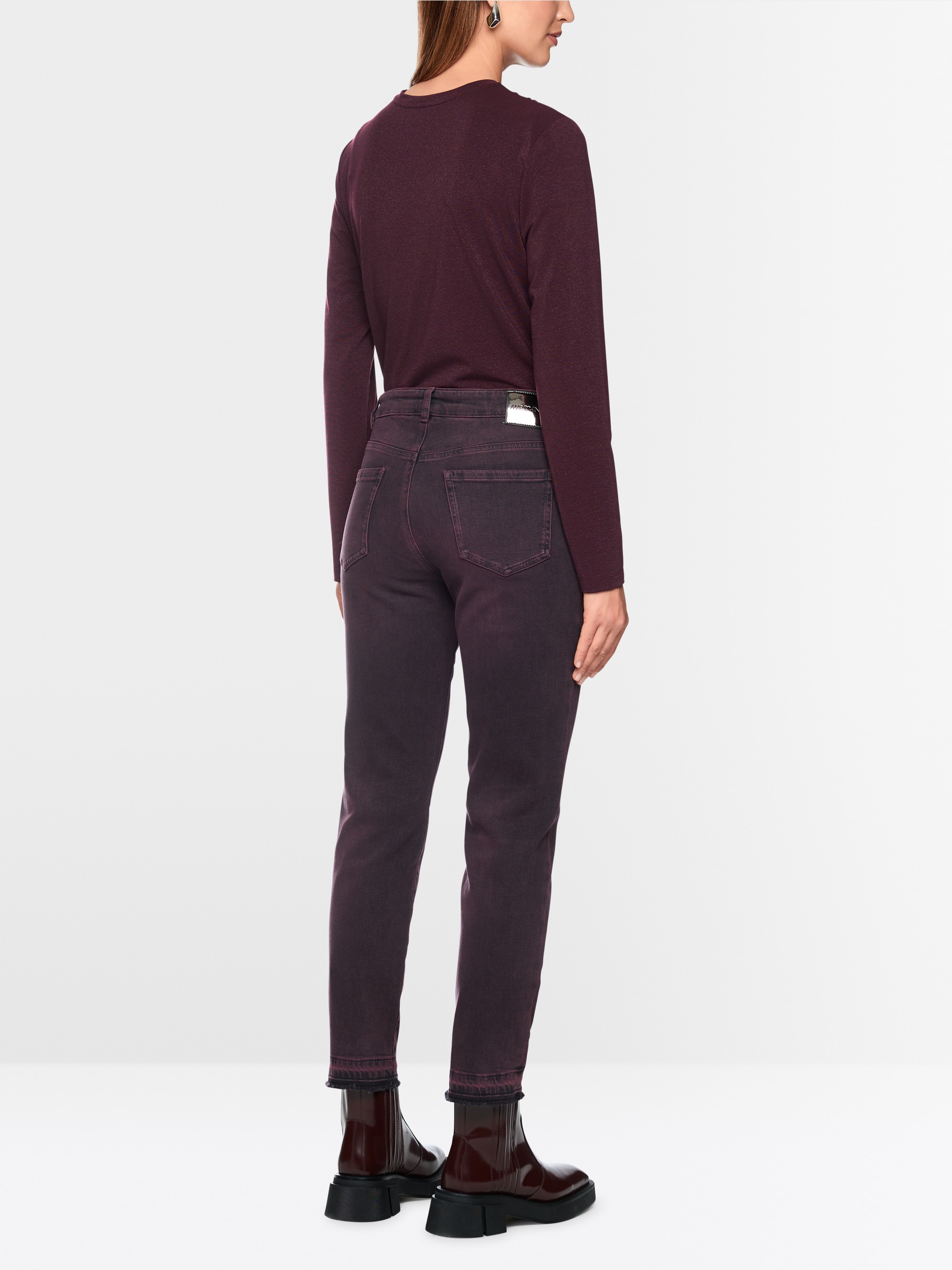 Fitted shirt with lurex