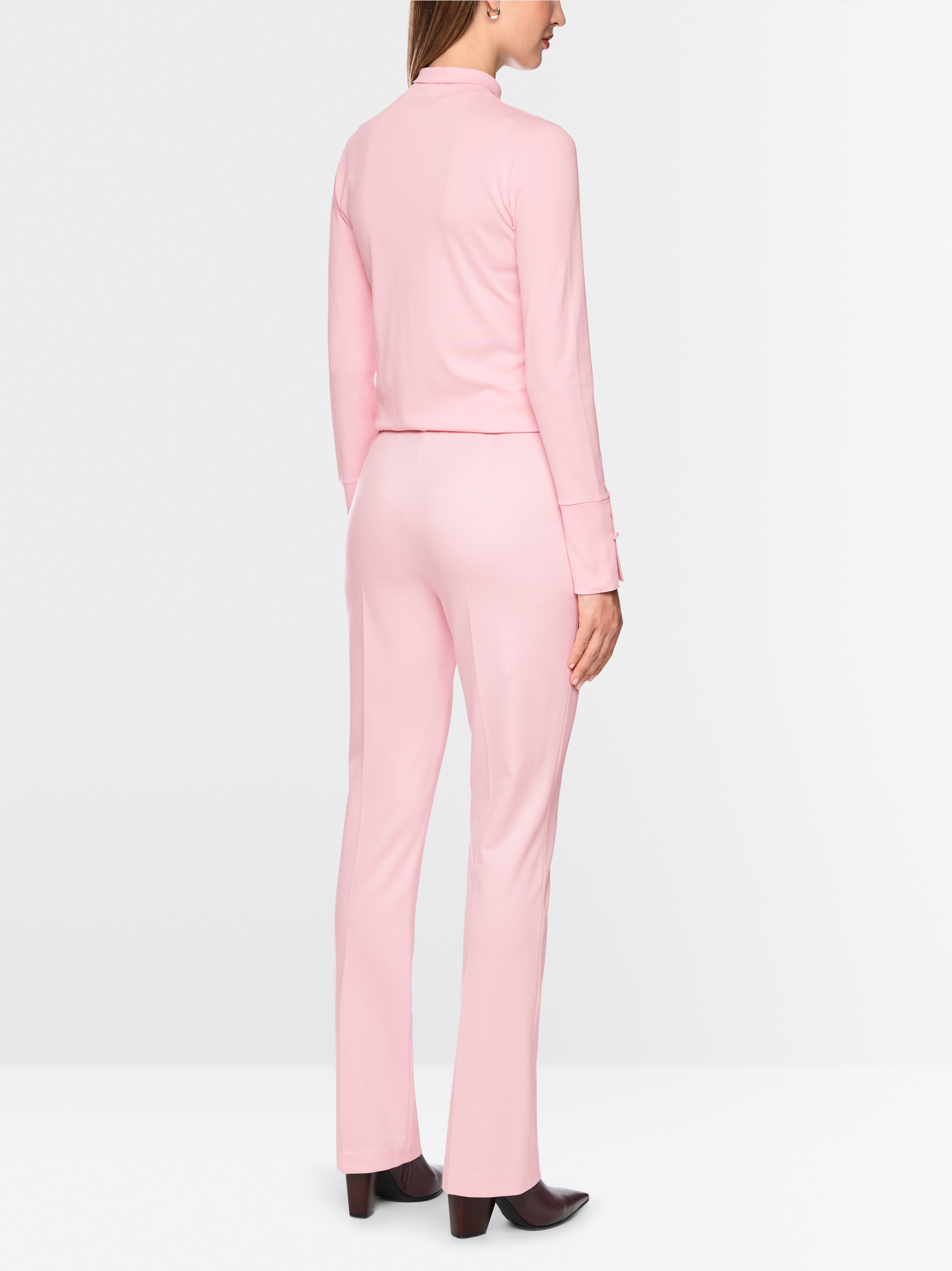 Basic shirt with stand-up collar