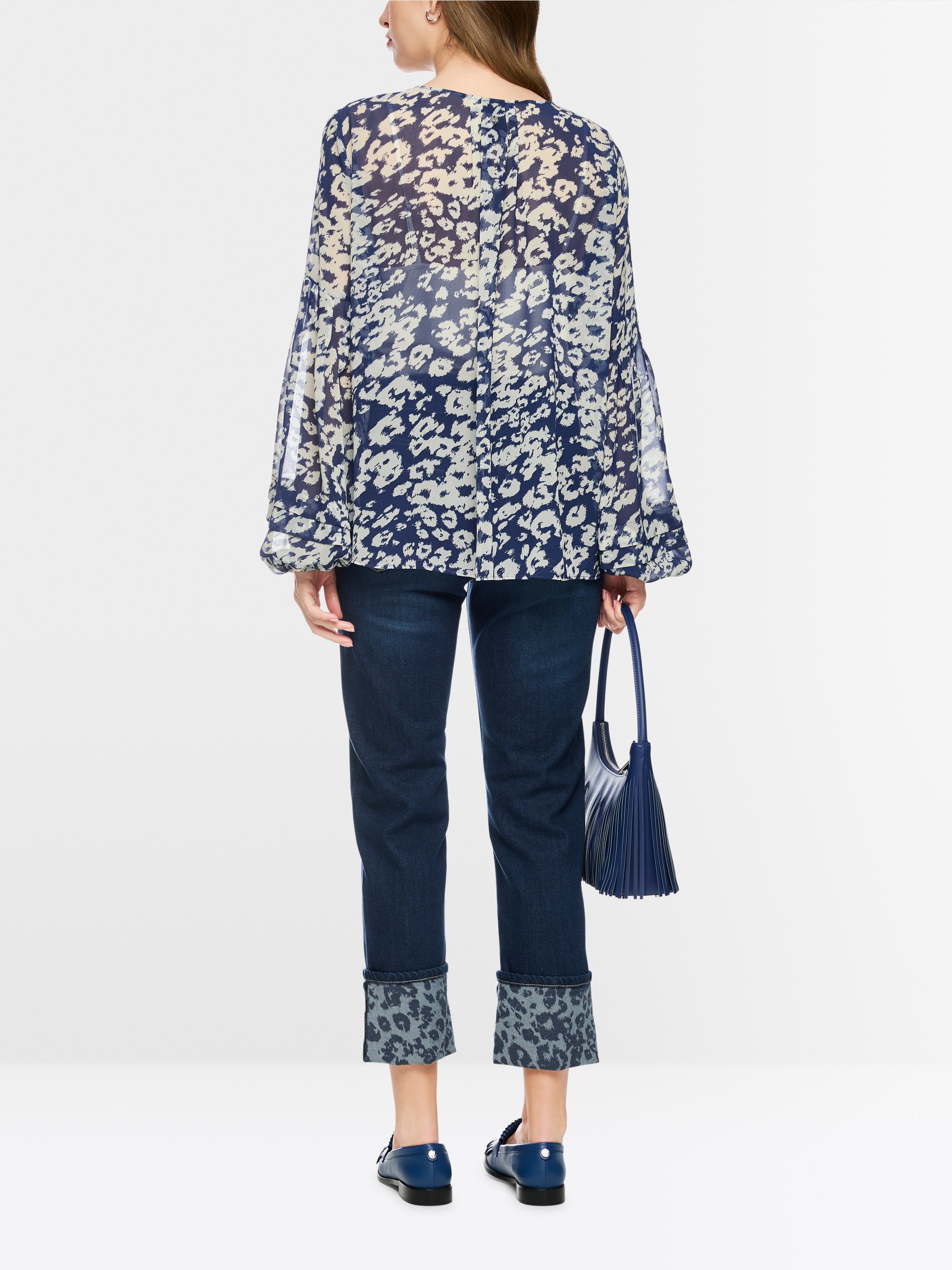 Blouse ample à imprimé animalier
