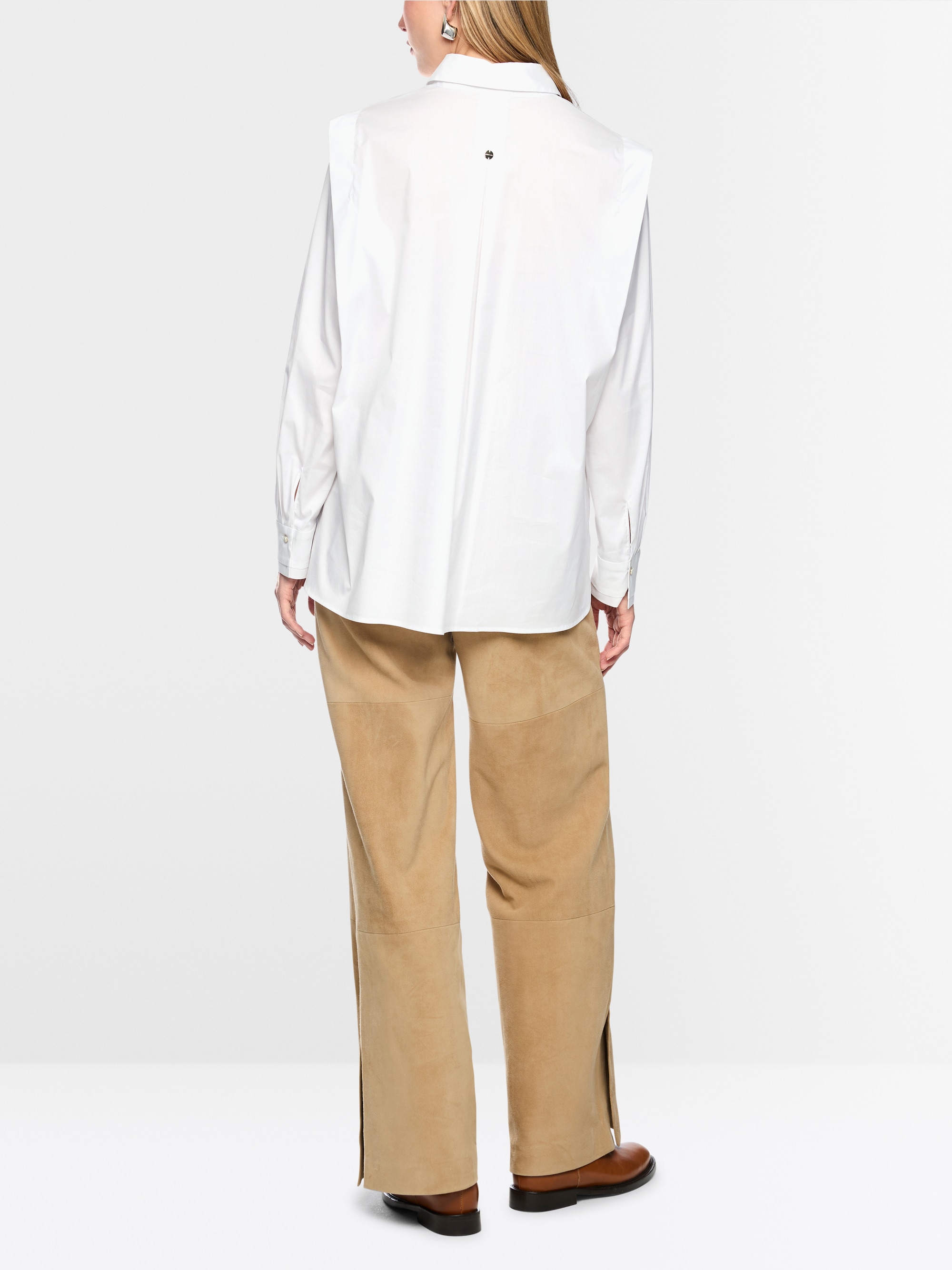 Blouse in lightweight stretch cotton