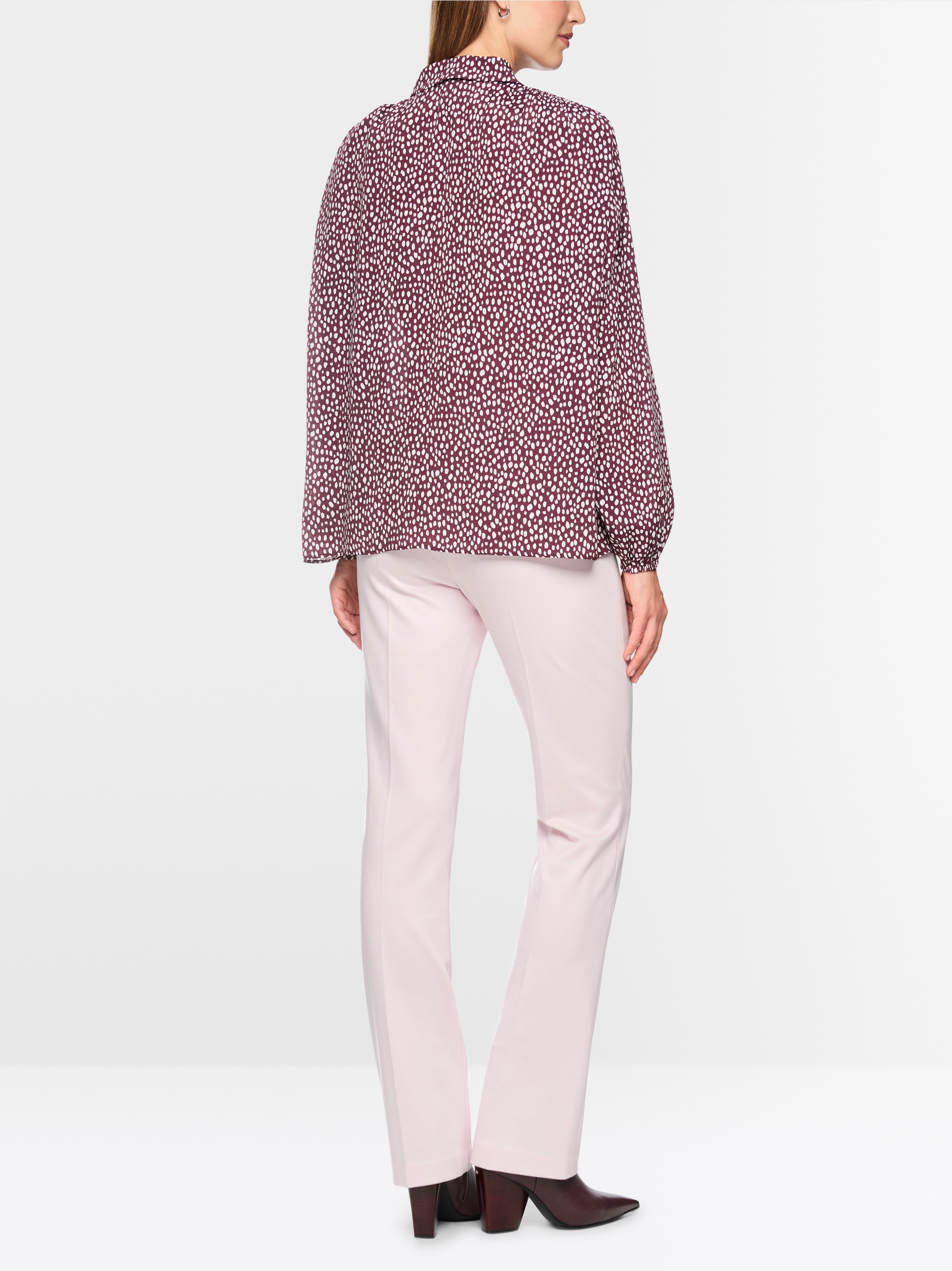 Blouse with polka dot print