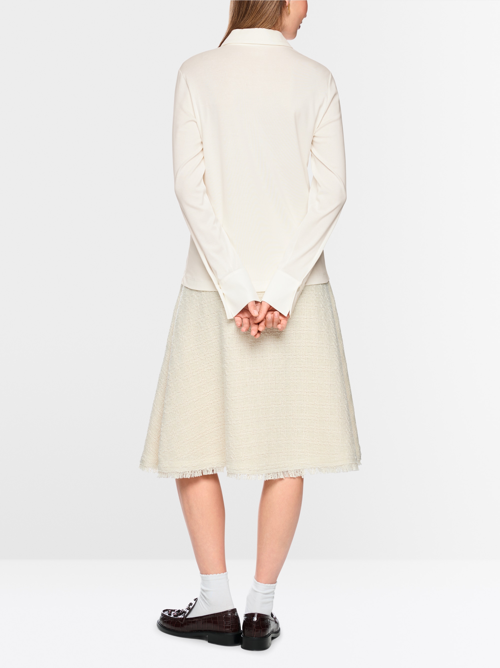 Stretch cotton shirt blouse