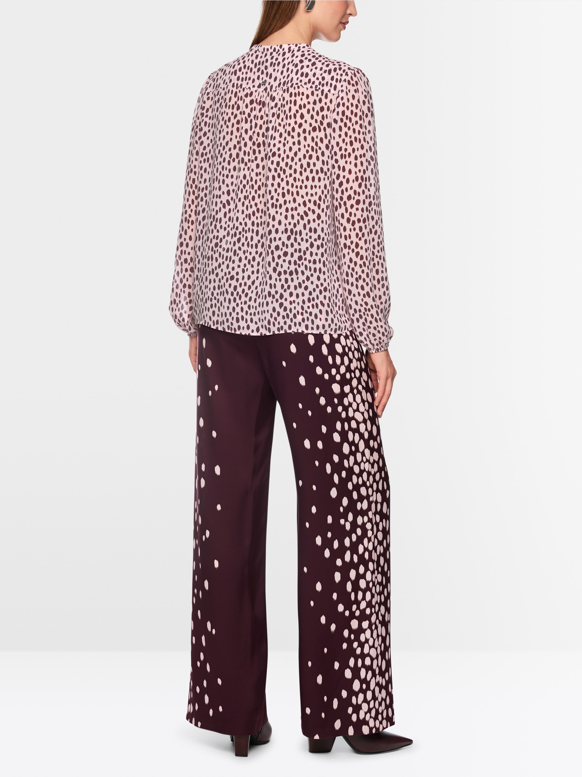 Blouse with polka dot print