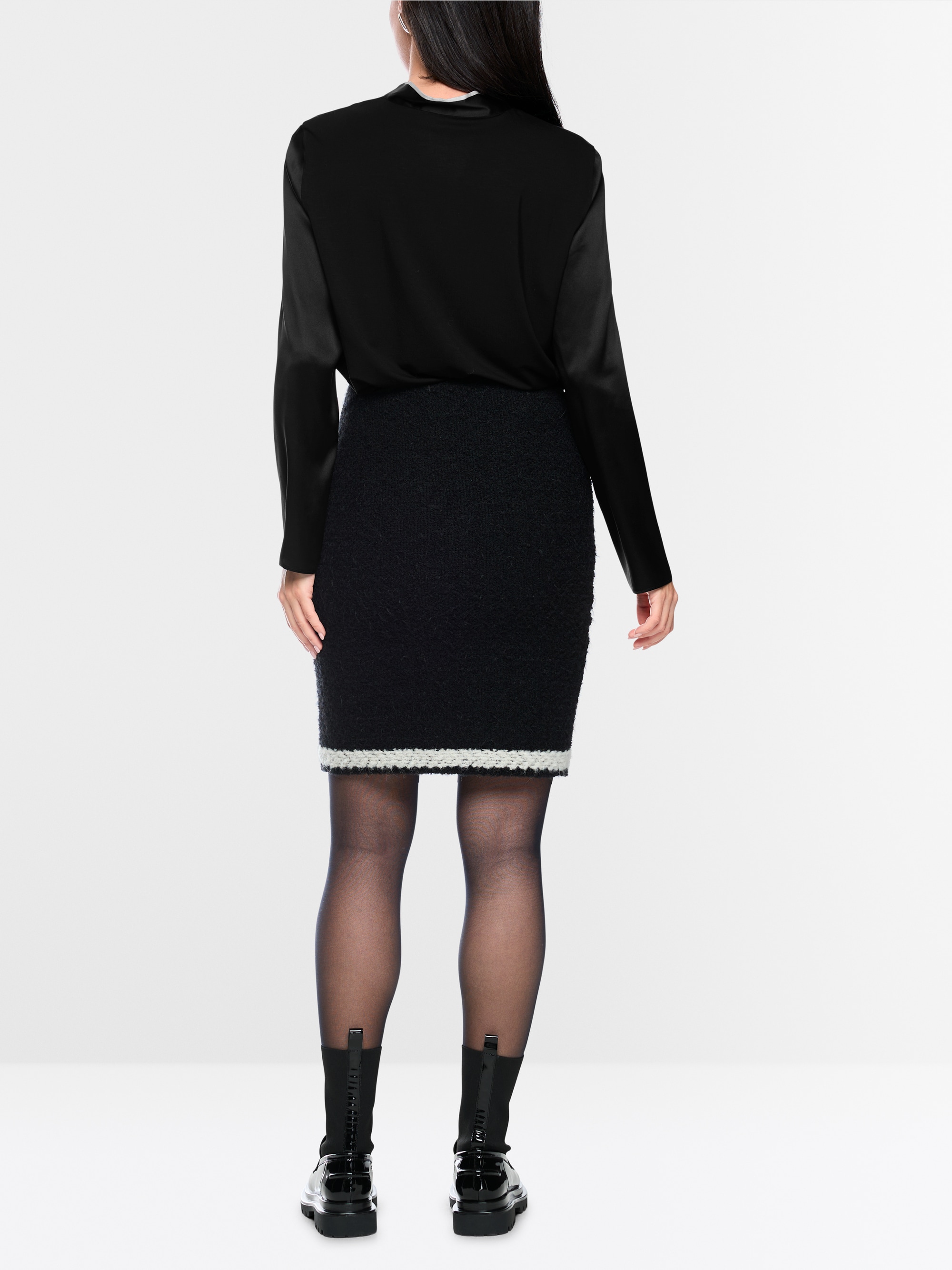 Blouse à nœud en mélange de soie