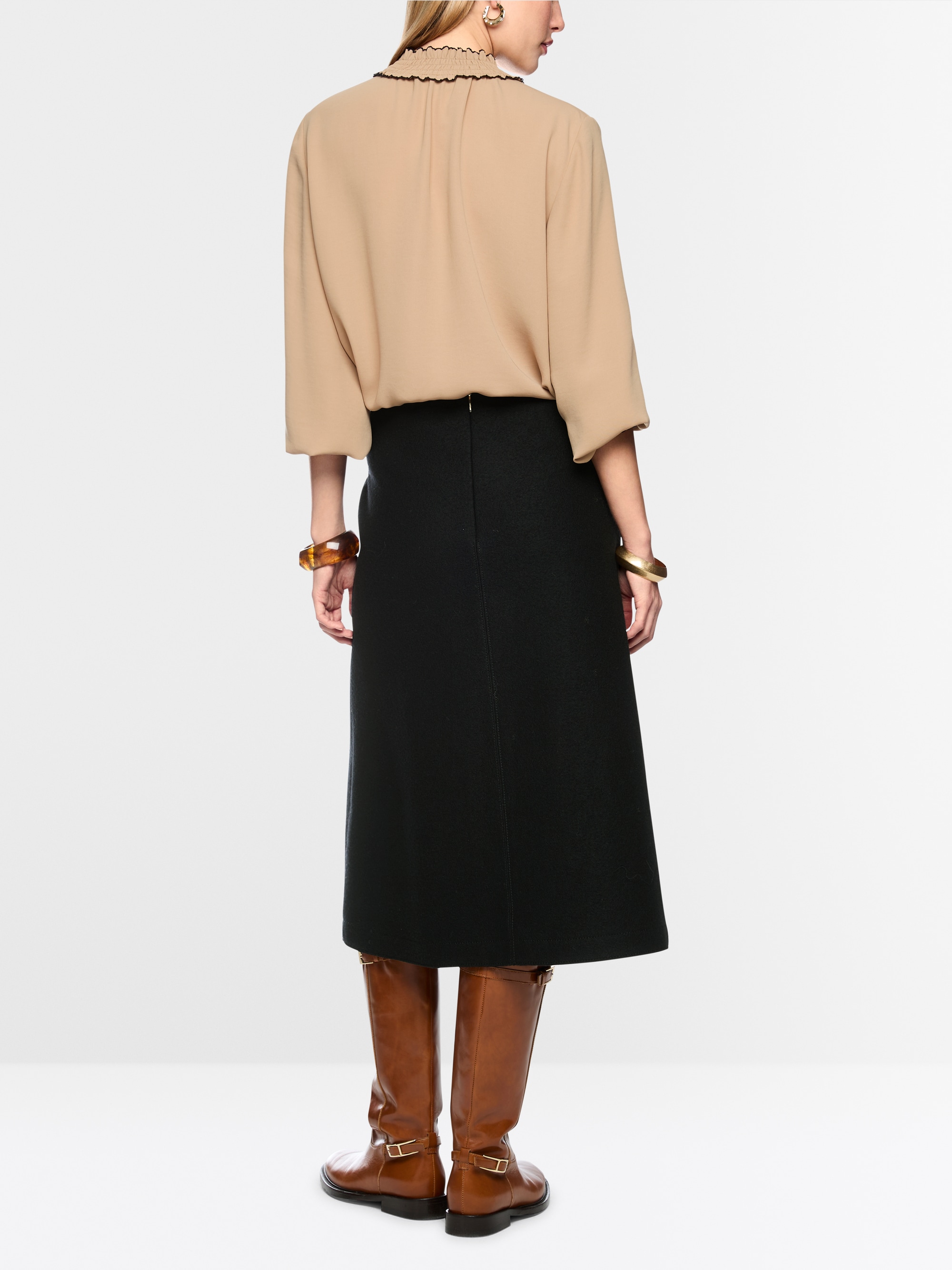 ‘Knitted in Germany’ boiled wool skirt
