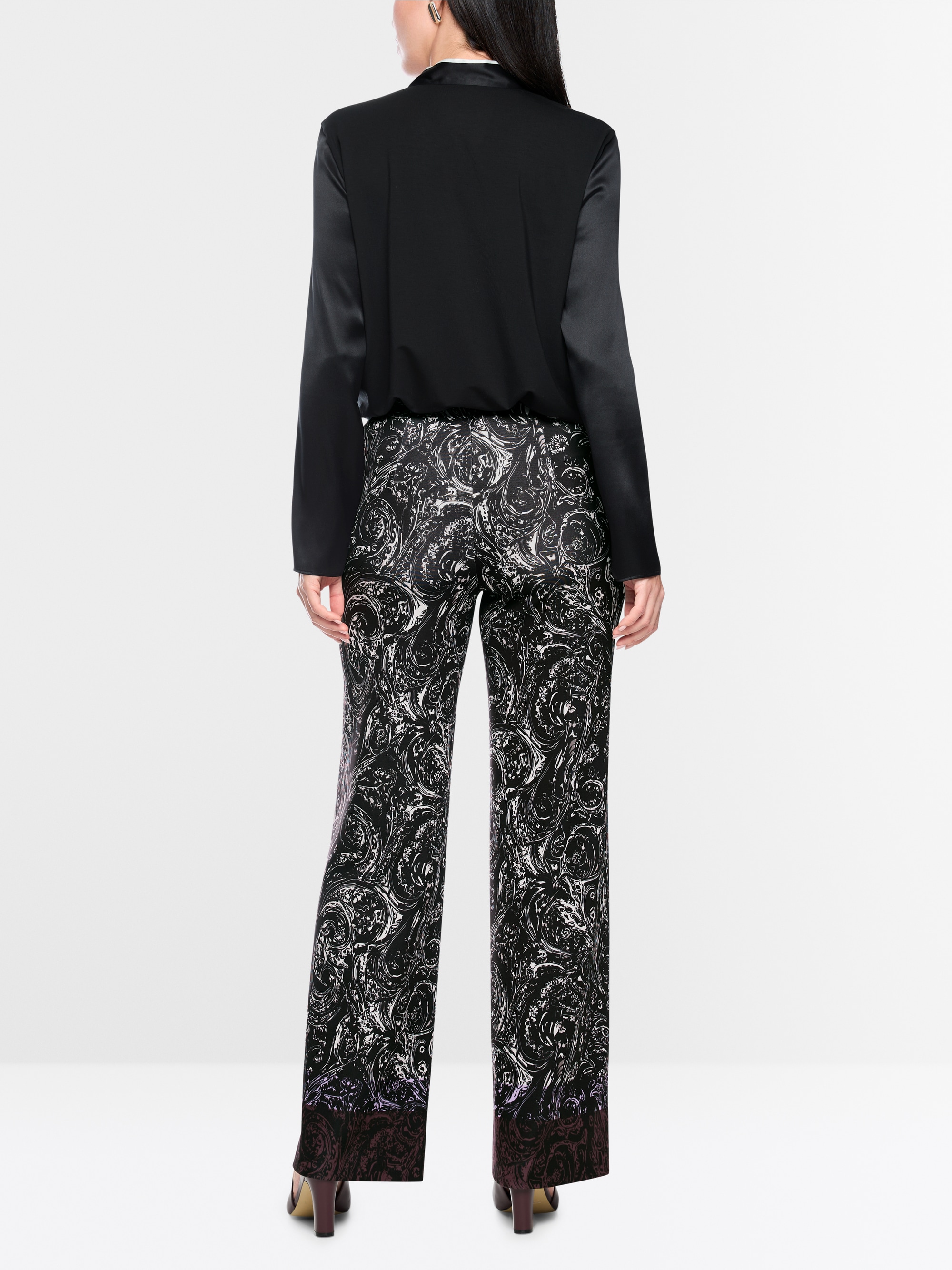 WINDER all-over print wide fit trousers