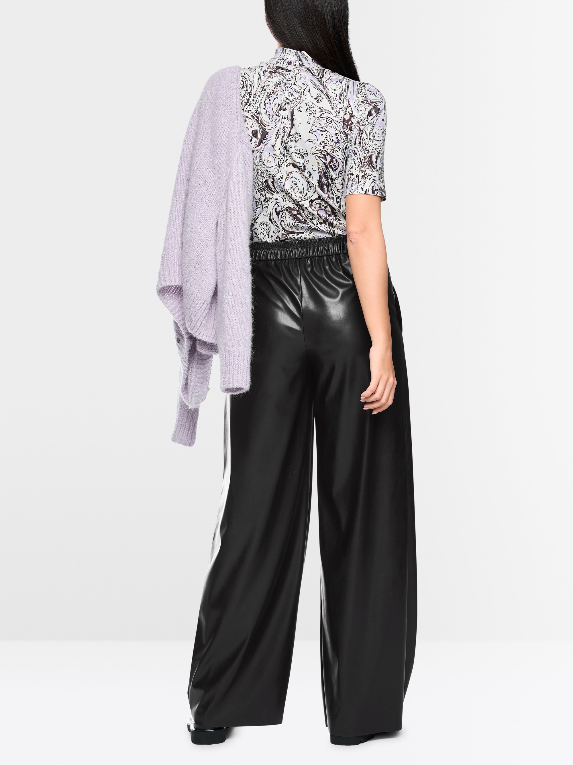 WINNIPEG wide fit faux leather trousers