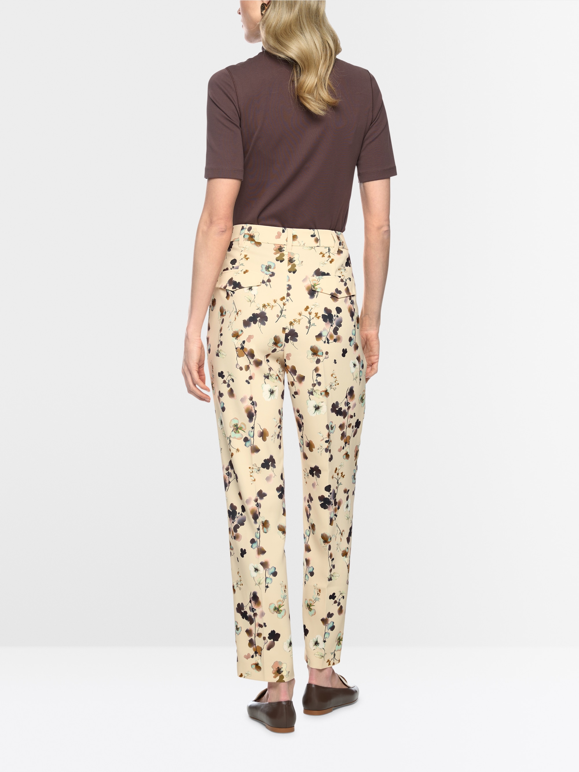 Faqus floral print trousers