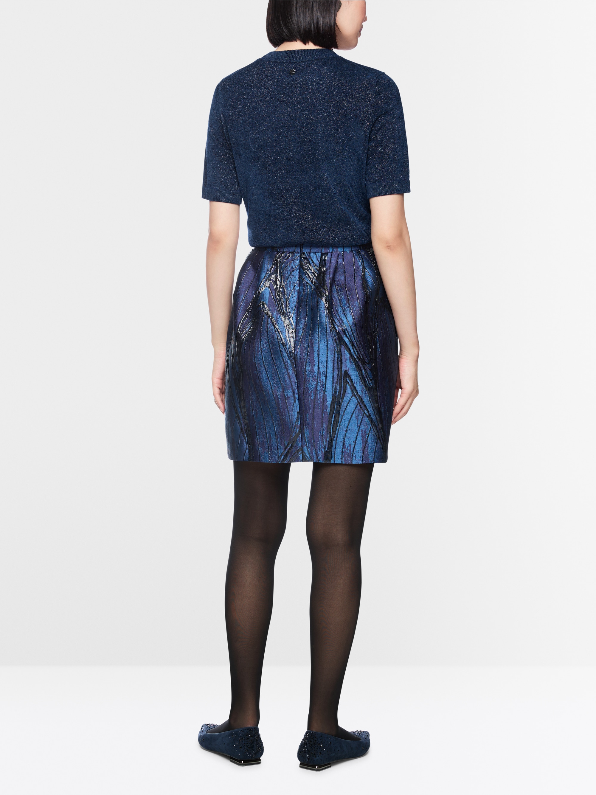 Coated mini skirt
