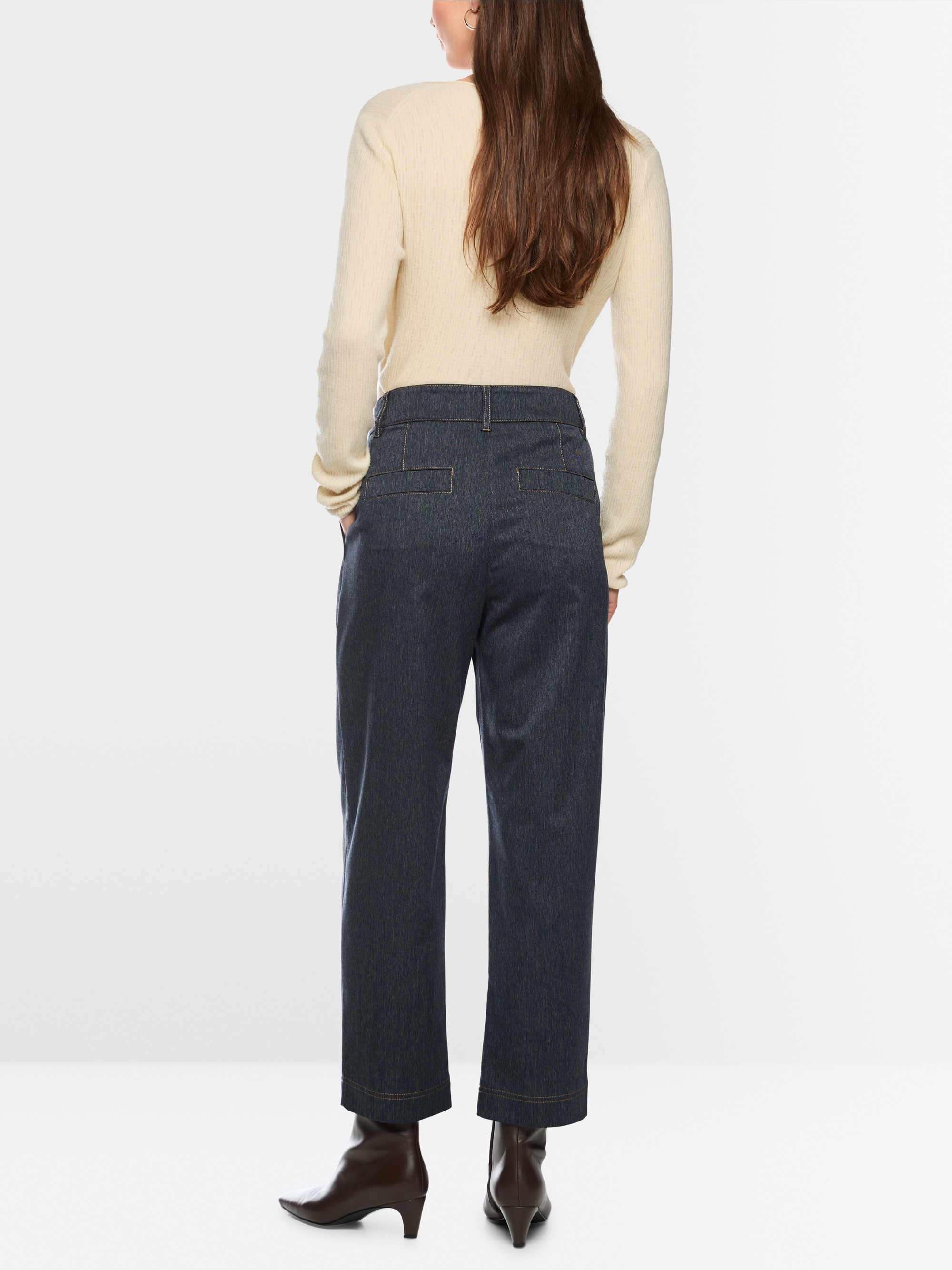 WELS wide fit pleated trousers