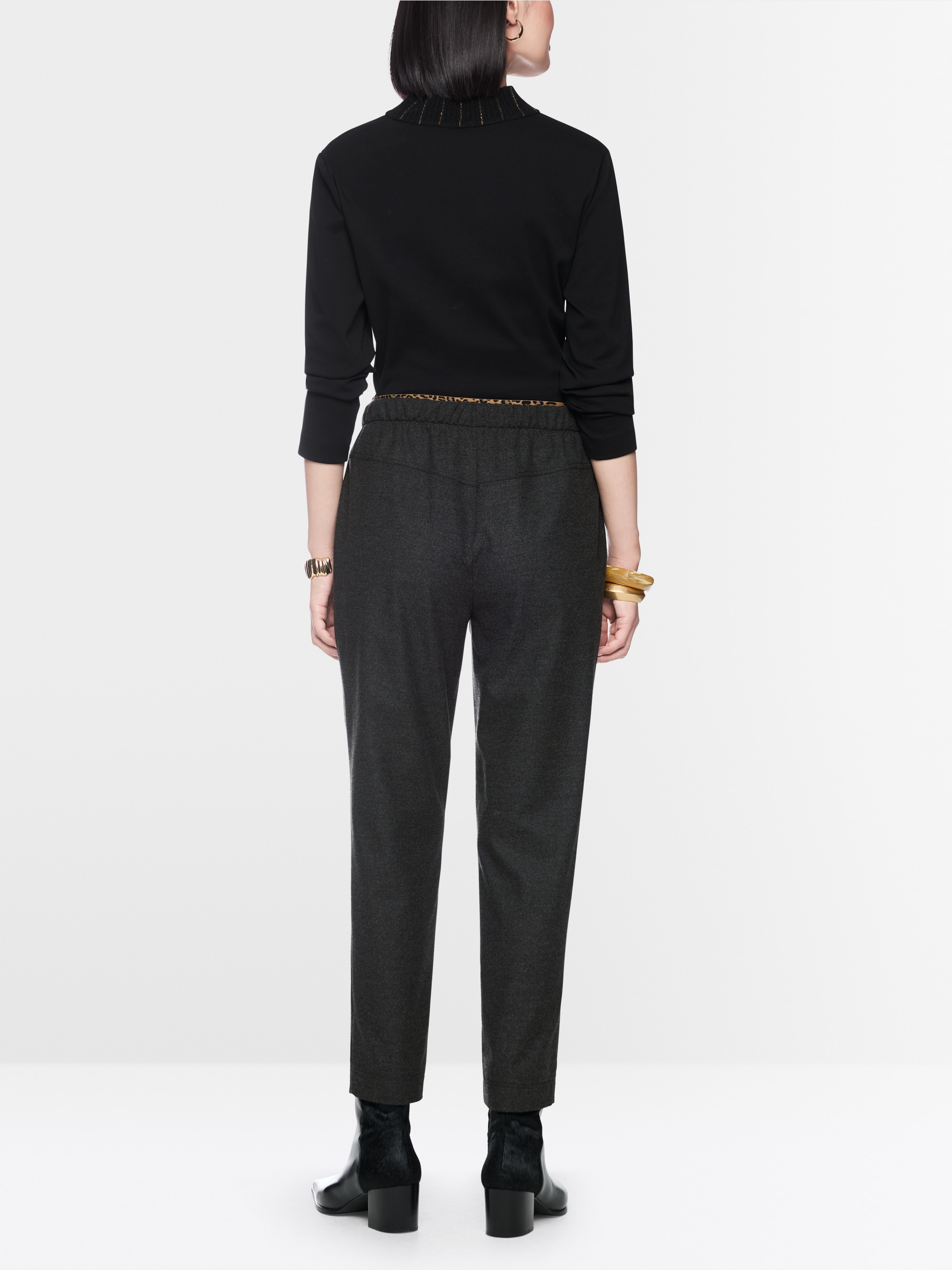 RHODOS relaxed fit pull-on trousers