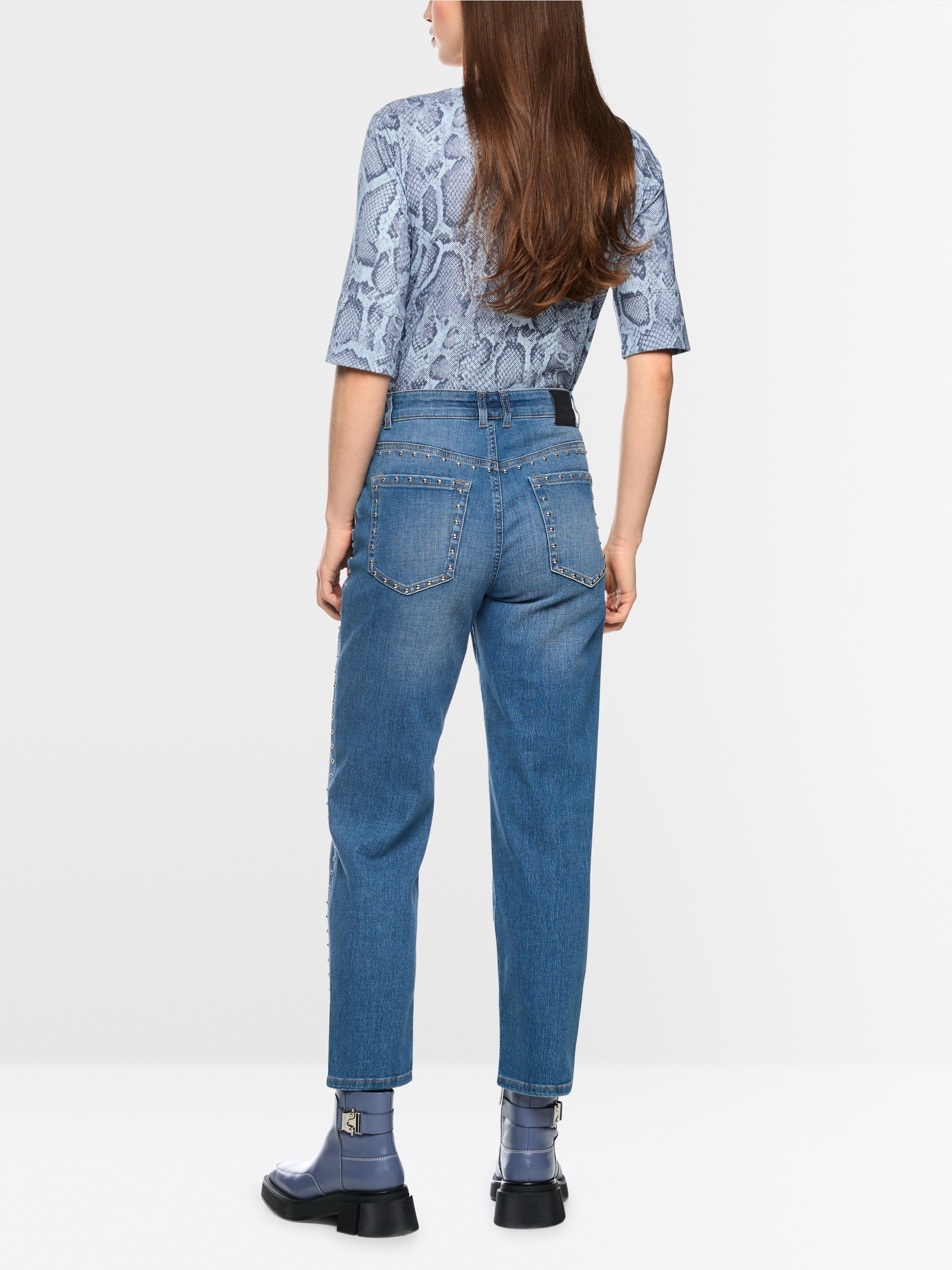 ROHA relaxed fit jeans with studs
