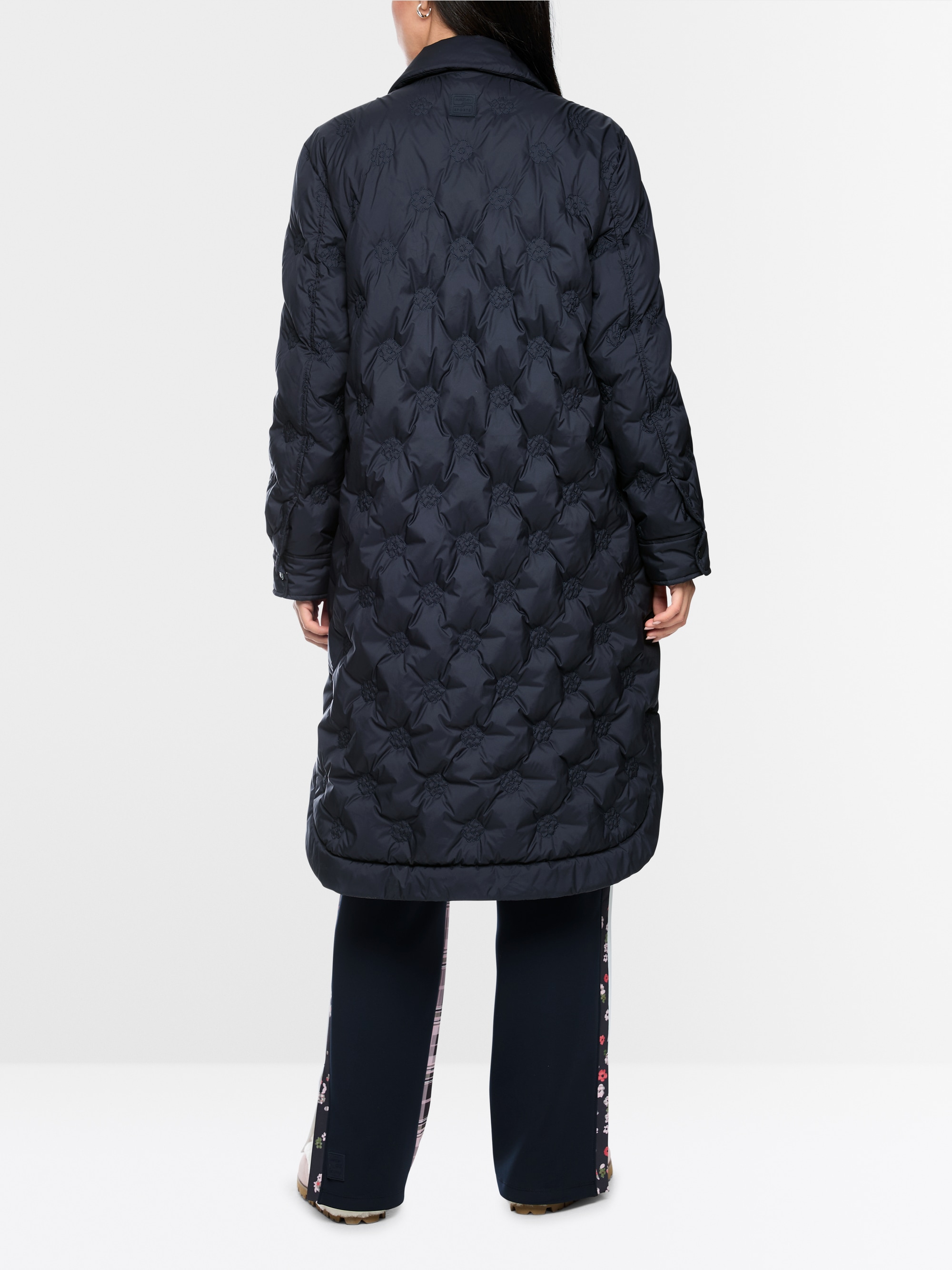 Quilted coat with light down lining