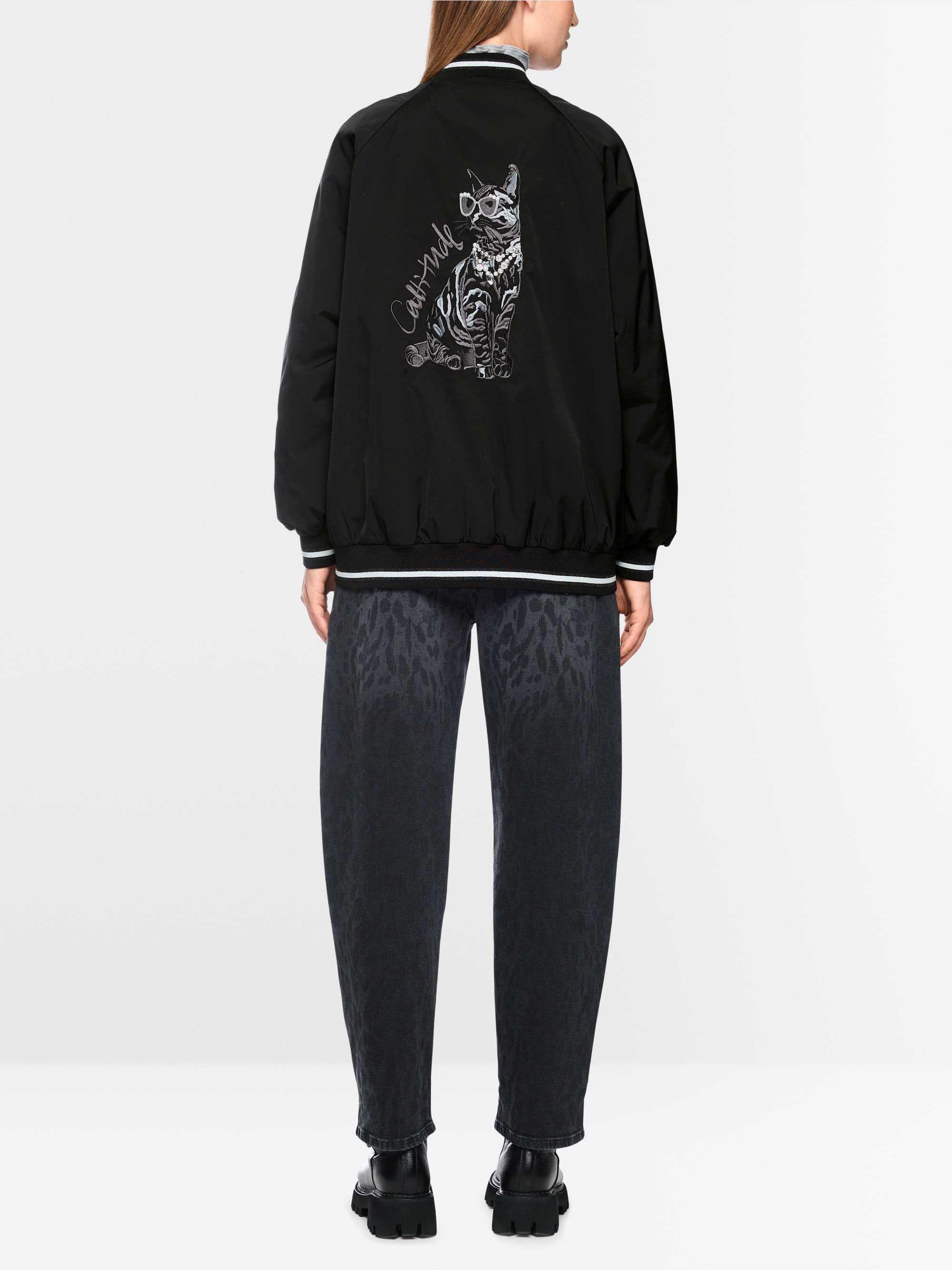 Contemporary look college-style jacket