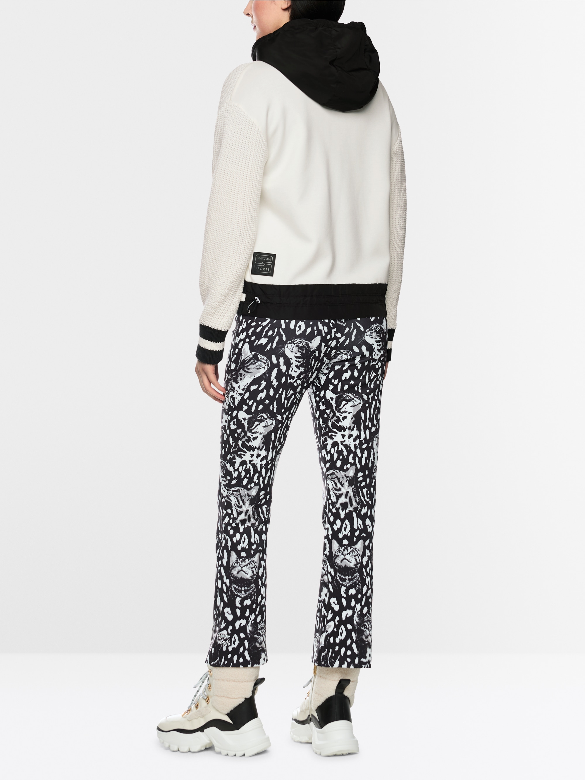 ‘Knitted in Germany’ contrast hoodie