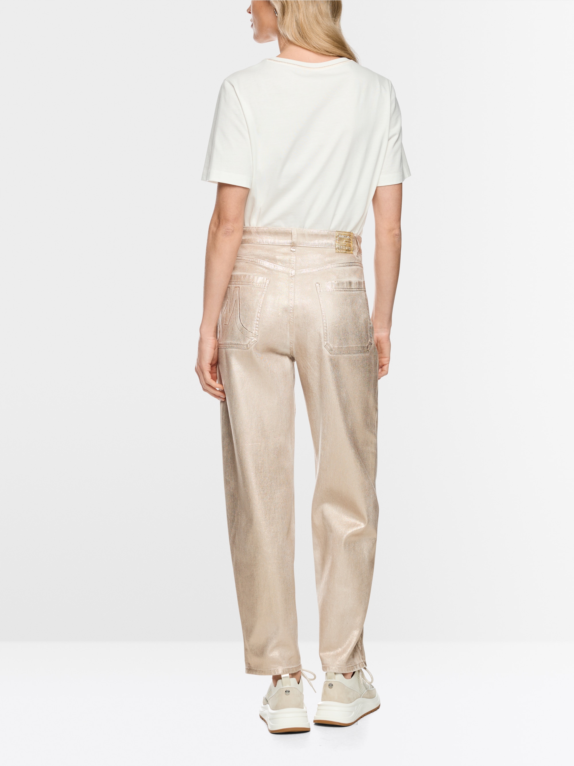 Organic cotton shirt with shimmer print