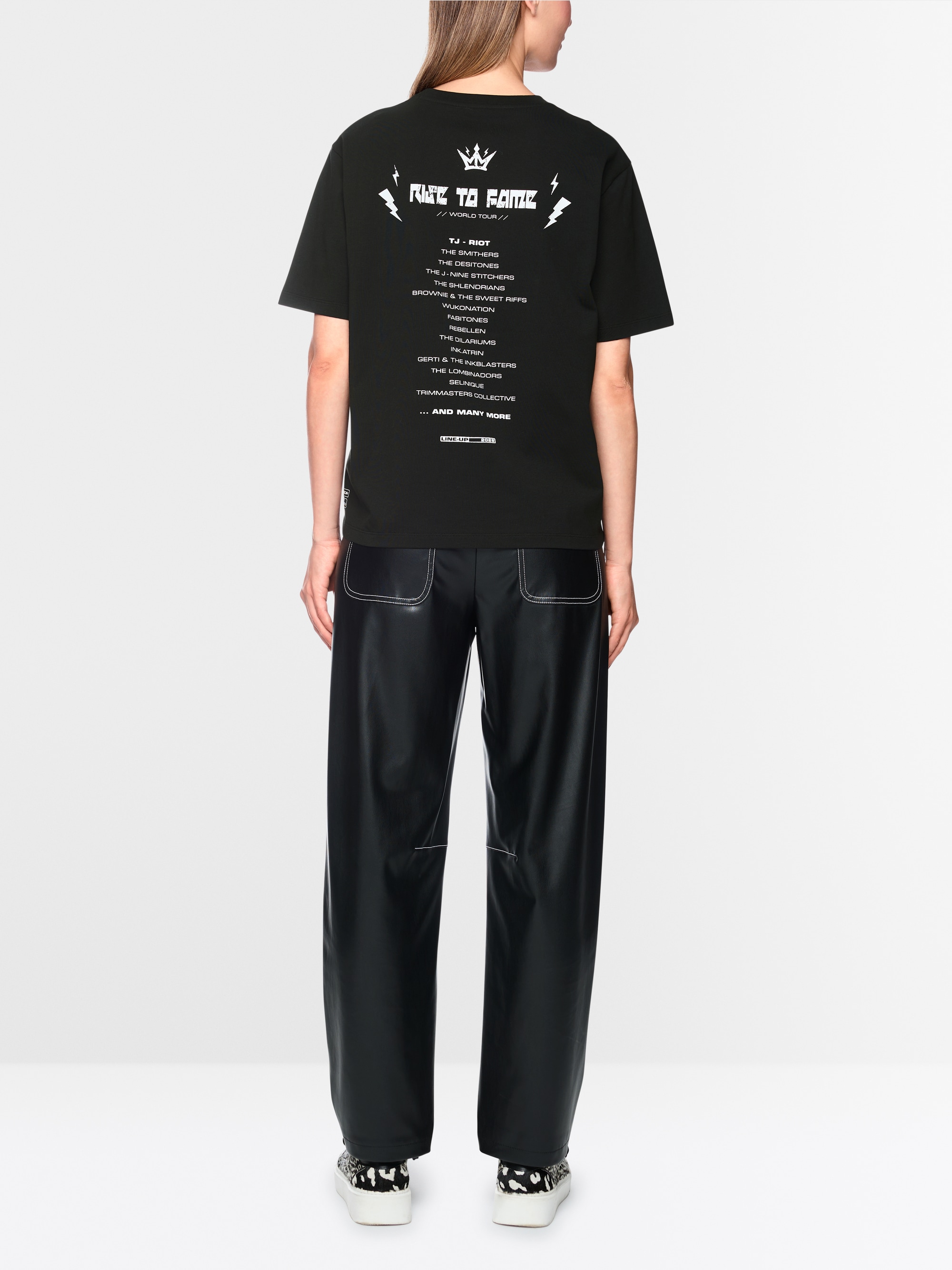 Cotton T-shirt with festival print