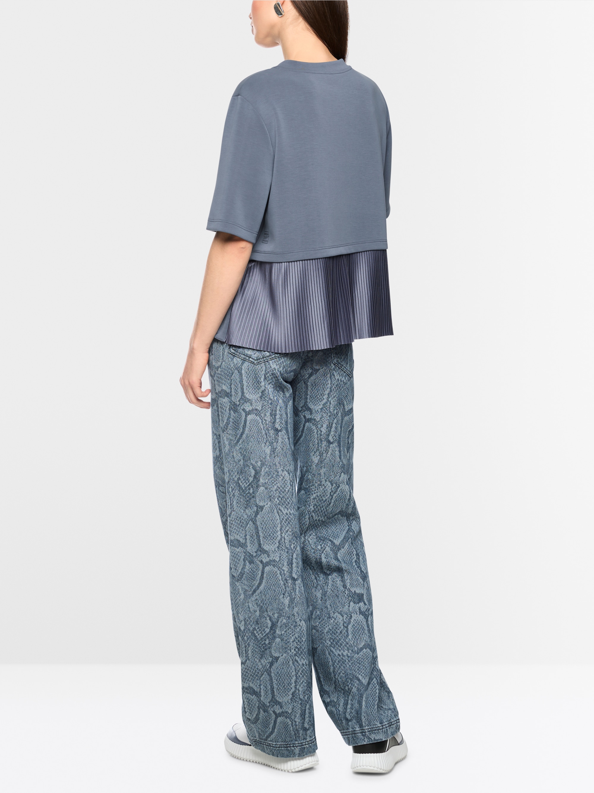 T-shirt with pleated details