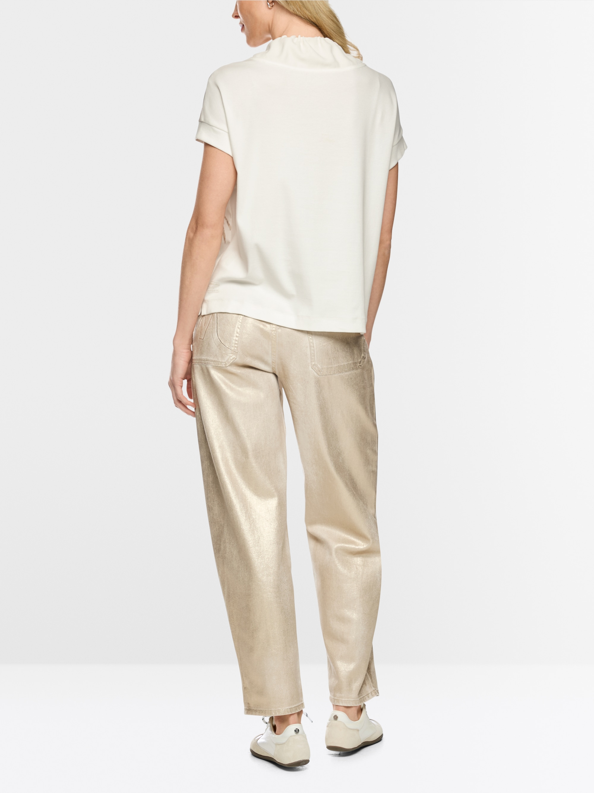 Chemisier avec lurex et imprimé doré