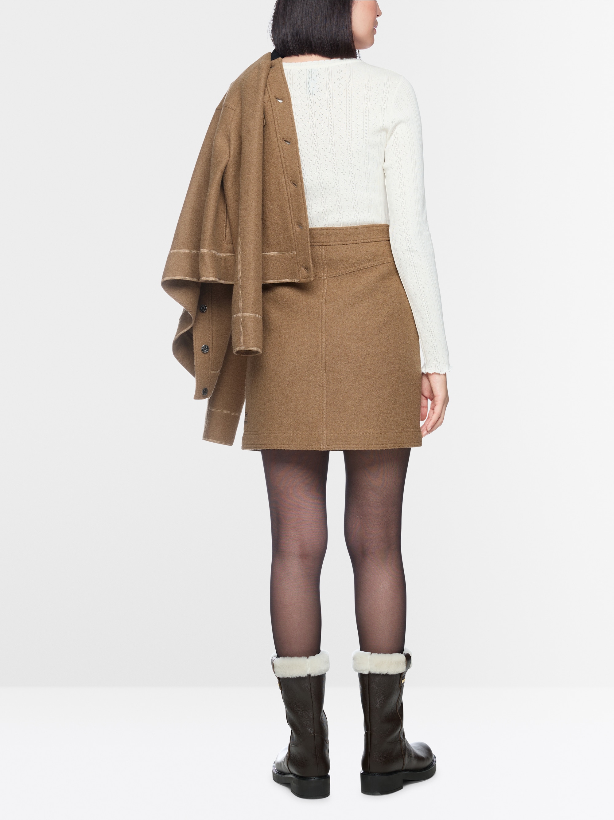 New wool mini skirt