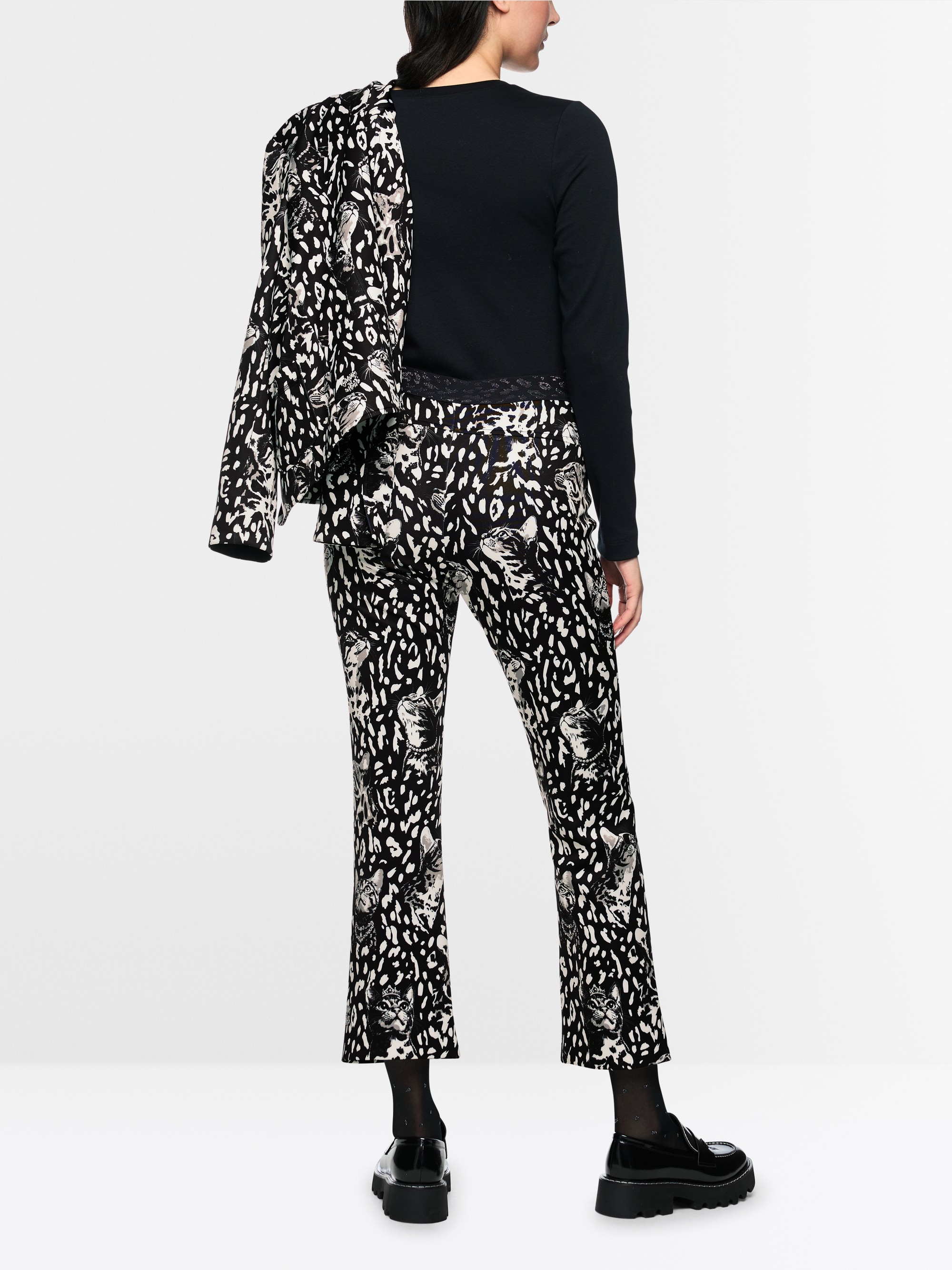 FREDERICA pull-on trousers with print