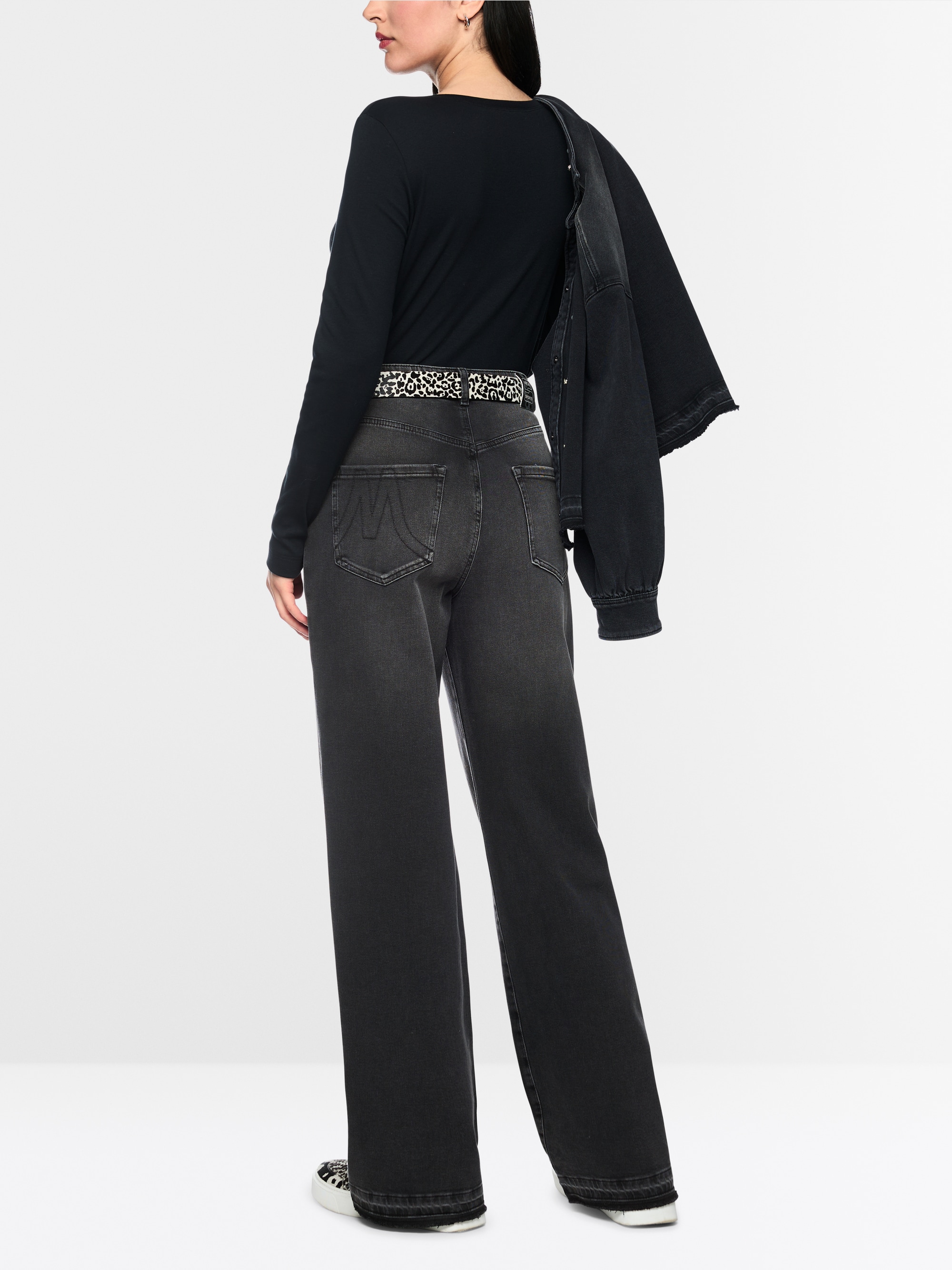 RUMA jeans with rhinestone trim