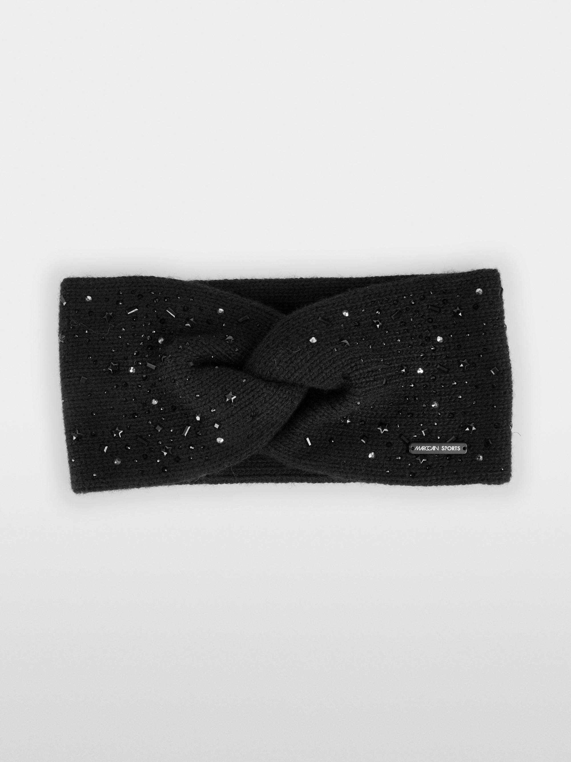 Headband with twisted knot and rhinestones