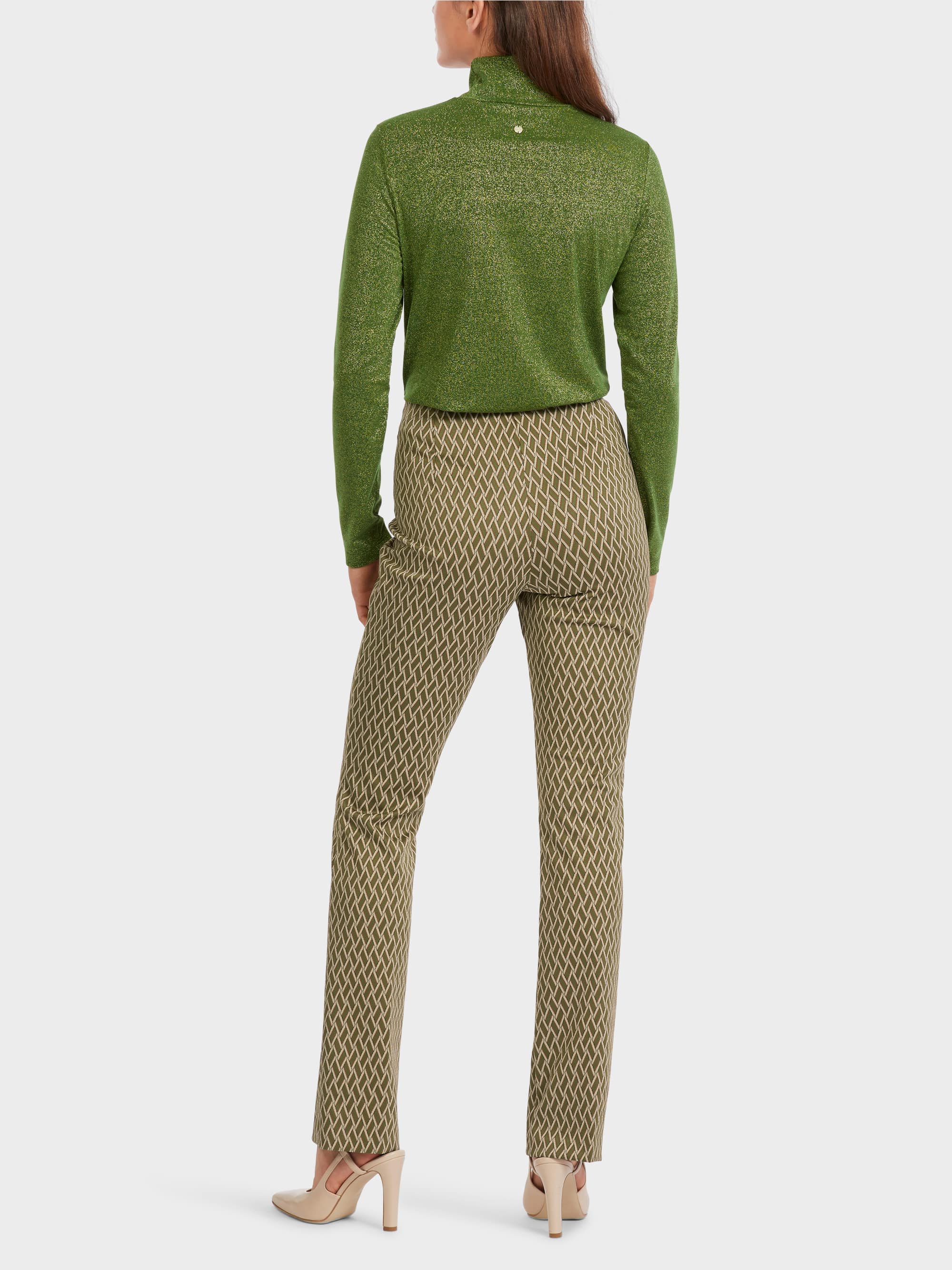 Gemusterte Hose FREDERICA mit flared leg