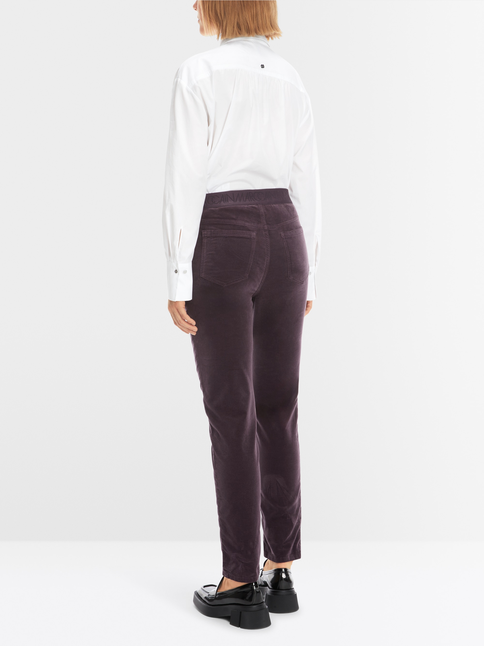 SIENA pull-on velvet trousers