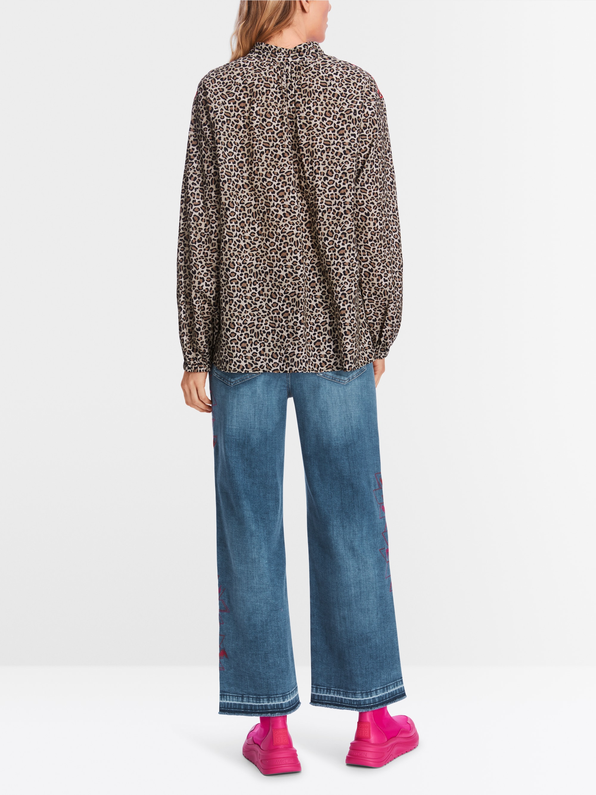 Katoenen blouse met luipaardprint